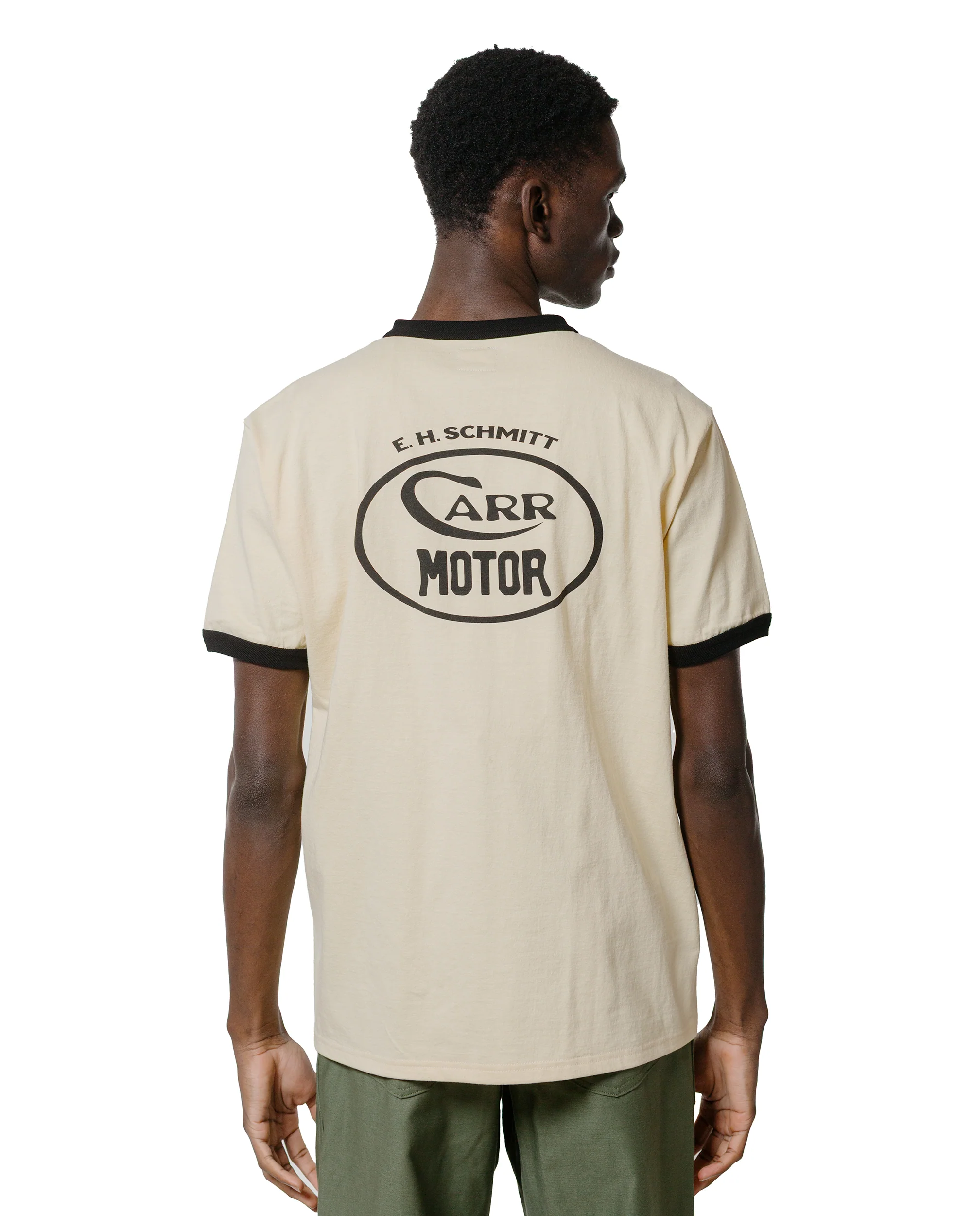 The Real McCoy's MC25016 Joe McCoy Tee / Whiz Gunner Ecru/Black - Image 3