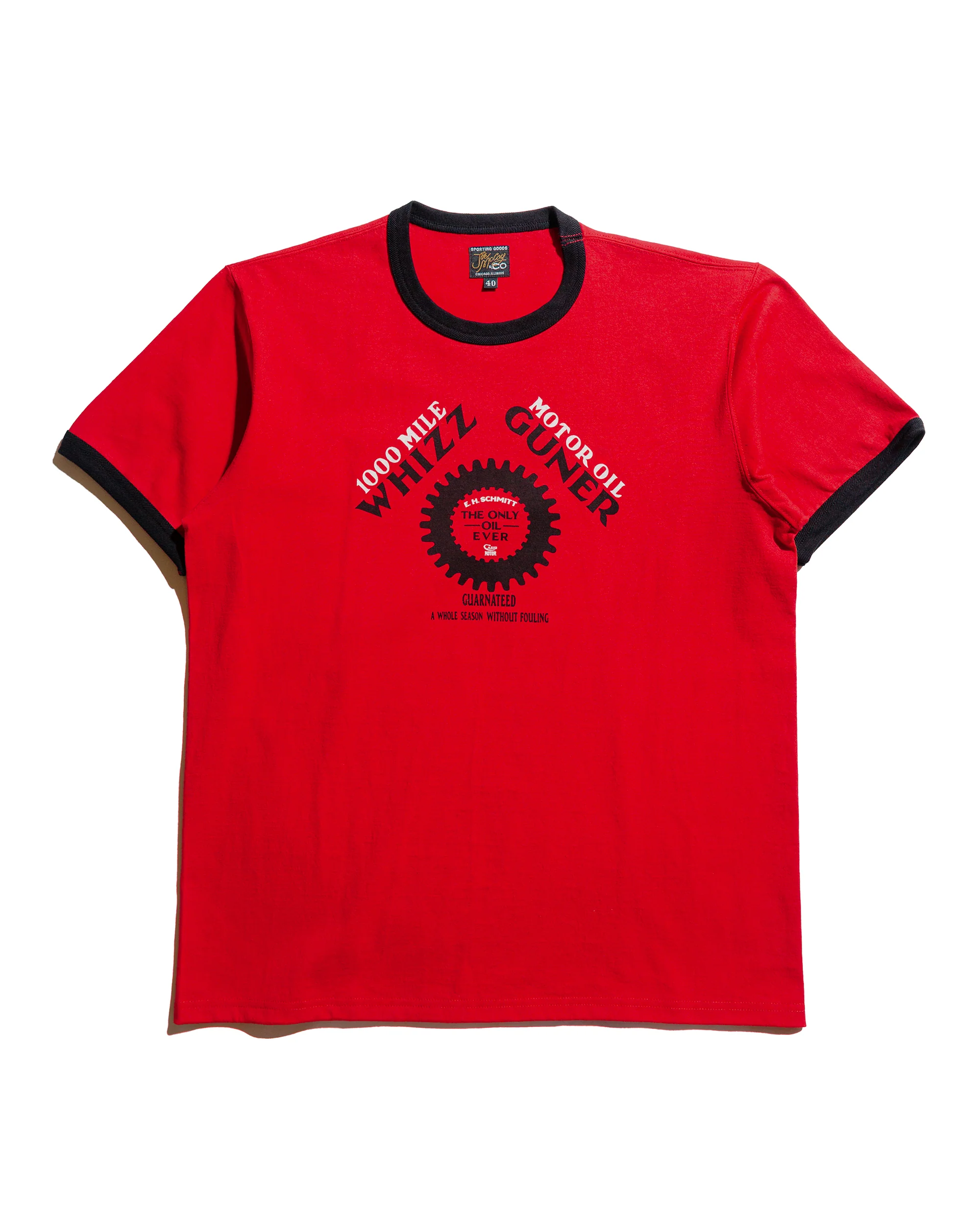 The Real McCoy's MC25016 Joe McCoy Tee / Whiz Gunner Red/Black