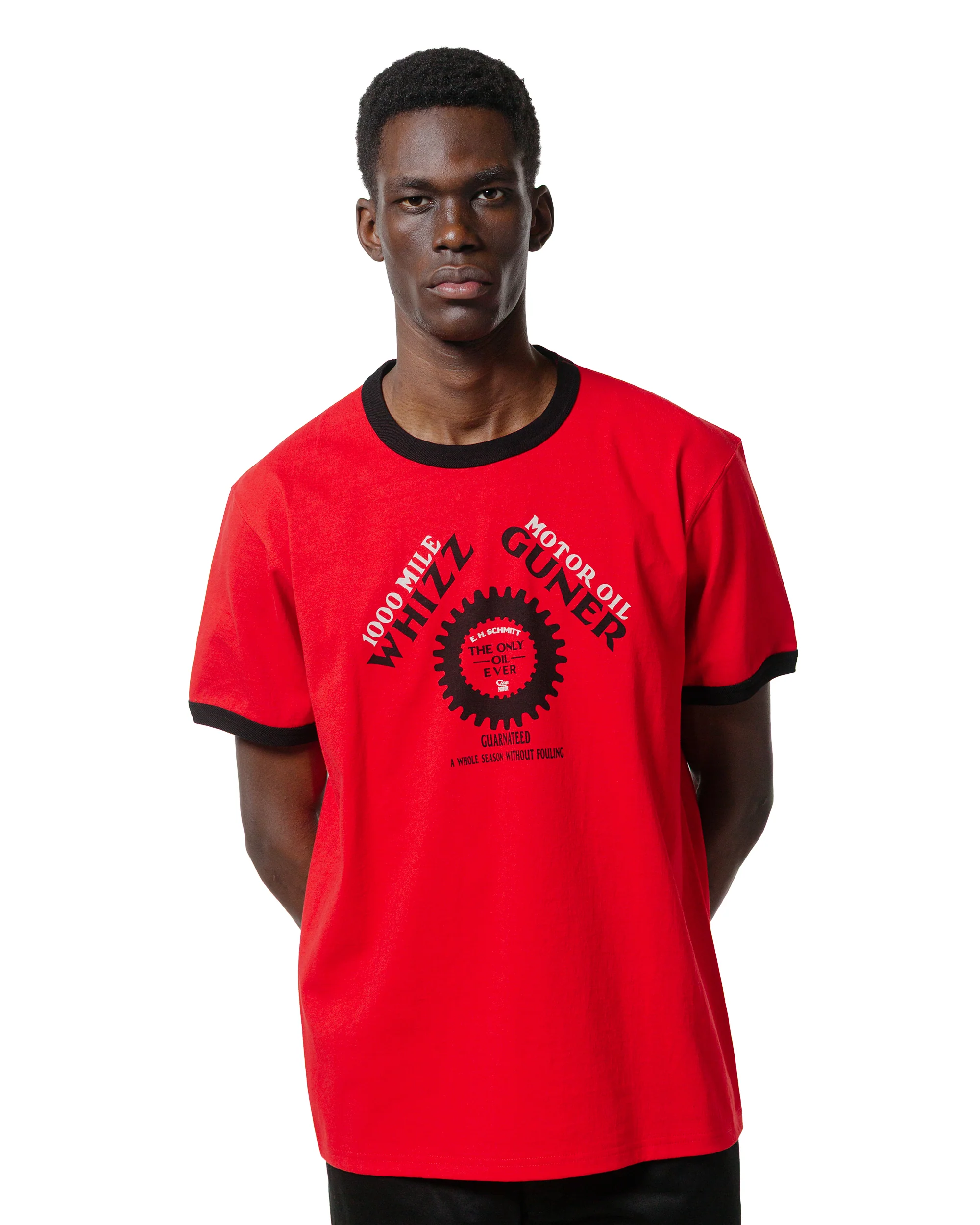 The Real McCoy's MC25016 Joe McCoy Tee / Whiz Gunner Red/Black - Image 2