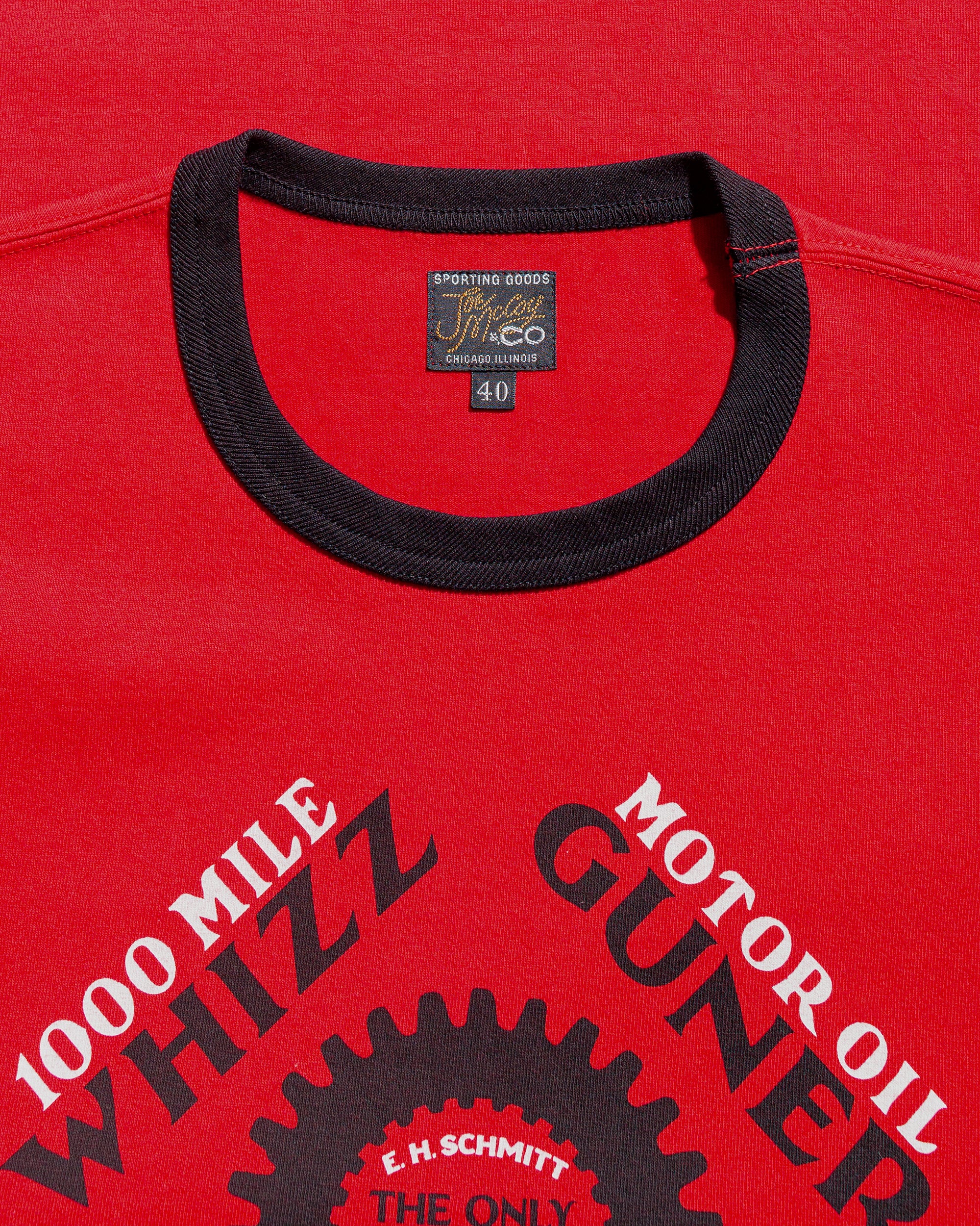 The Real McCoy's MC25016 Joe McCoy Tee / Whiz Gunner Red/Black - Image 4