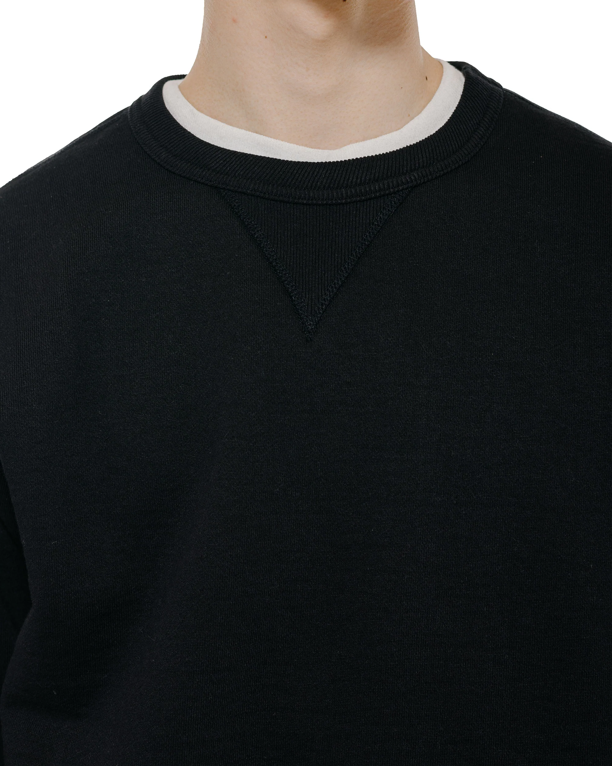 The Real McCoy's MC25104 12oz. Ball Park Crewneck Sweatshirt Black - Image 3