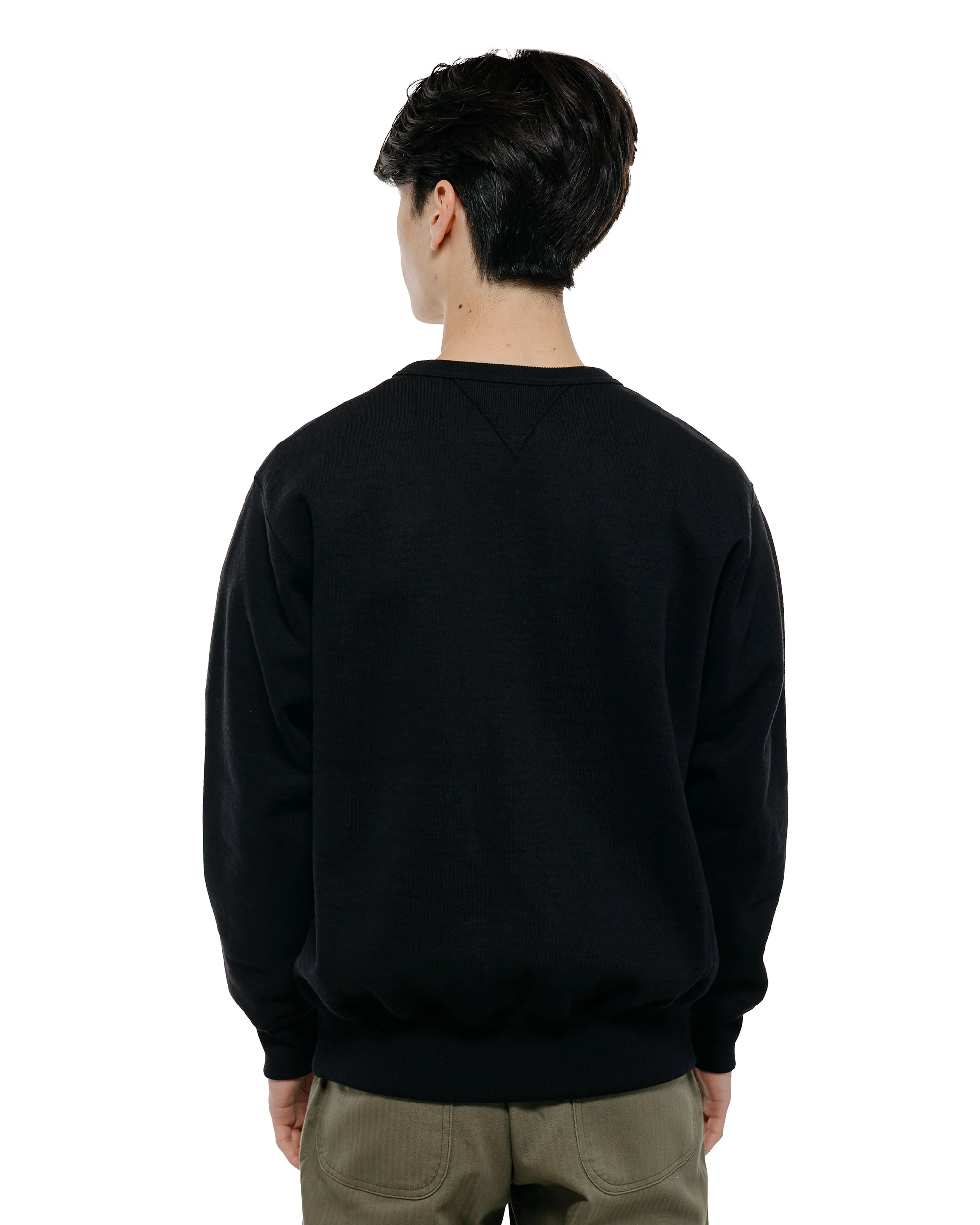 The Real McCoy's MC25104 12oz. Ball Park Crewneck Sweatshirt Black - Image 4