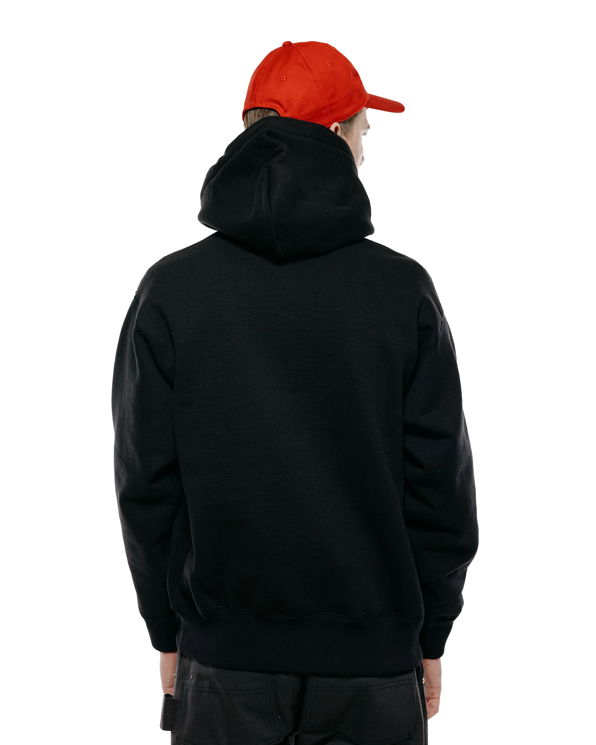 The Real McCoy's MC25105 12oz. Ball Park Hooded Sweatshirt Black - Image 3