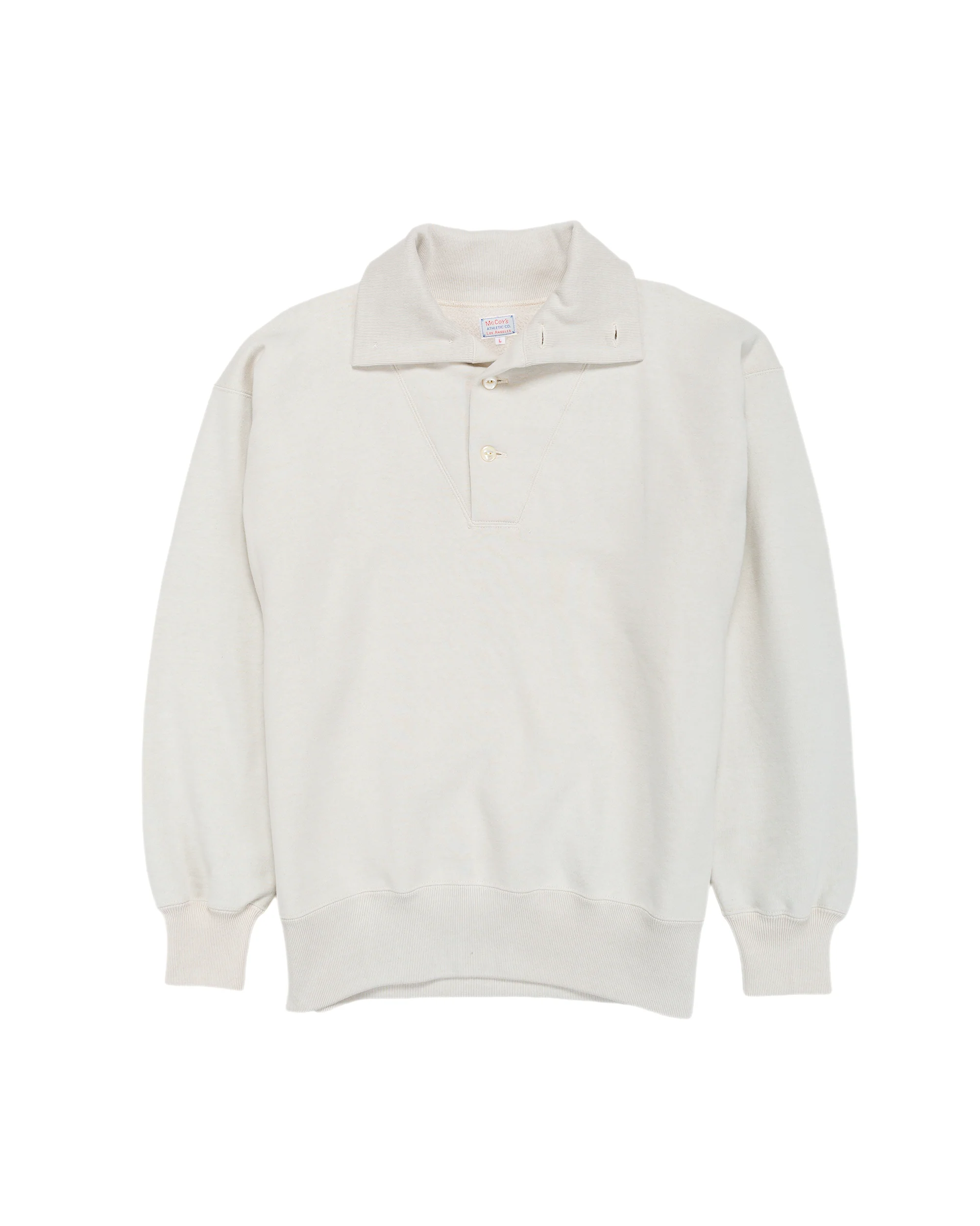 The Real McCoy's MC25110 10 oz. Loopwheel Cruiser Sweatshirt Milk