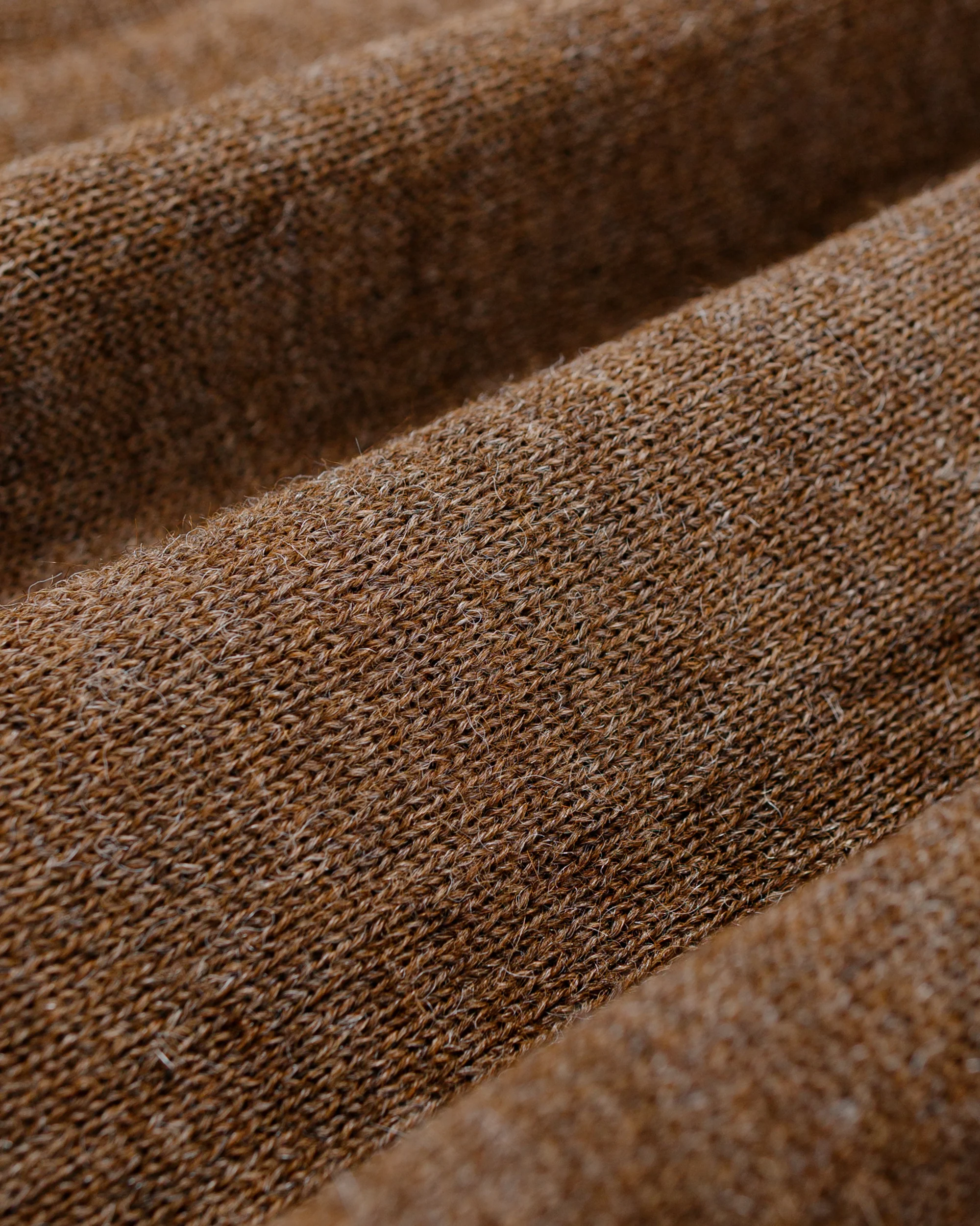 The Real McCoy's MC25111 Alpaca Collar Knit Cardigan Brown - Image 6