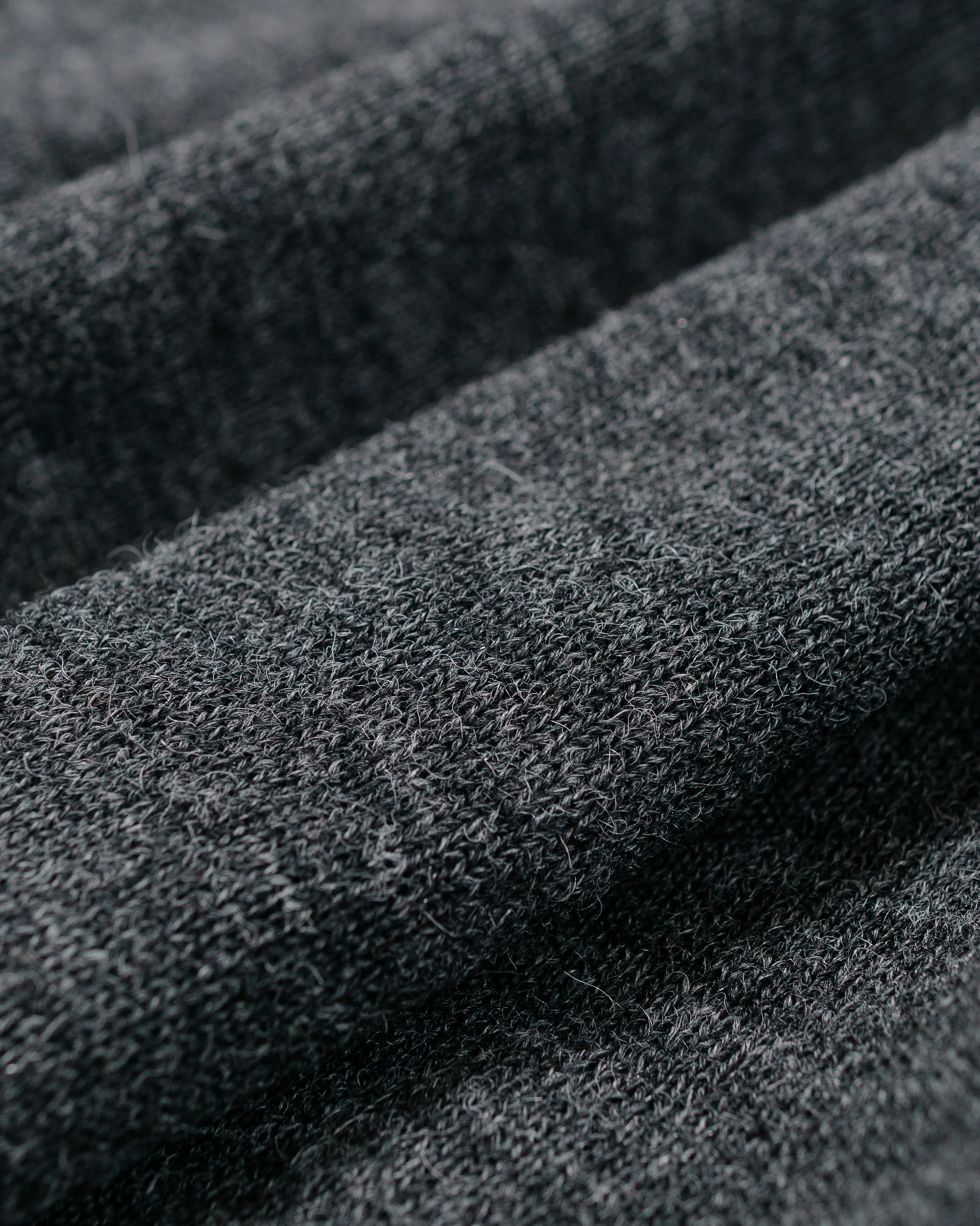 The Real McCoy's MC25111 Alpaca Collar Knit Cardigan Charcoal - Image 6