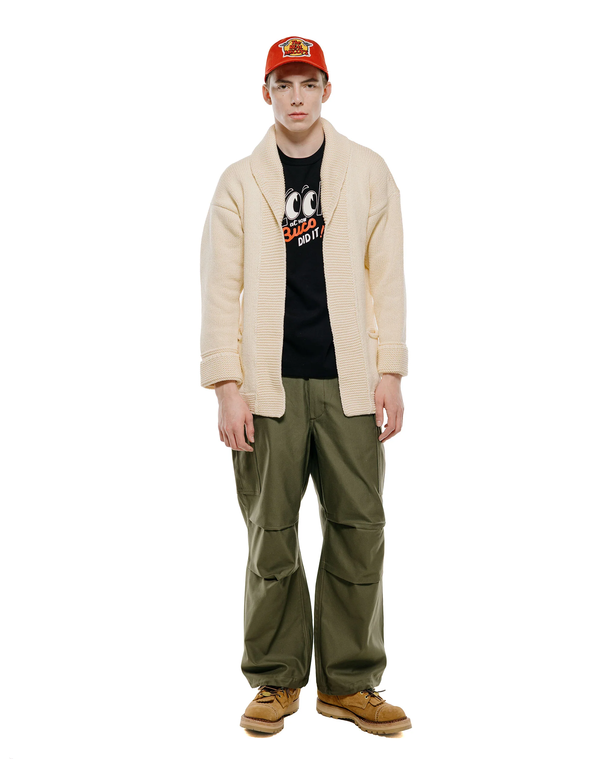 The Real McCoy's MC26001 Summer Knit Robe Ecru - Image 4
