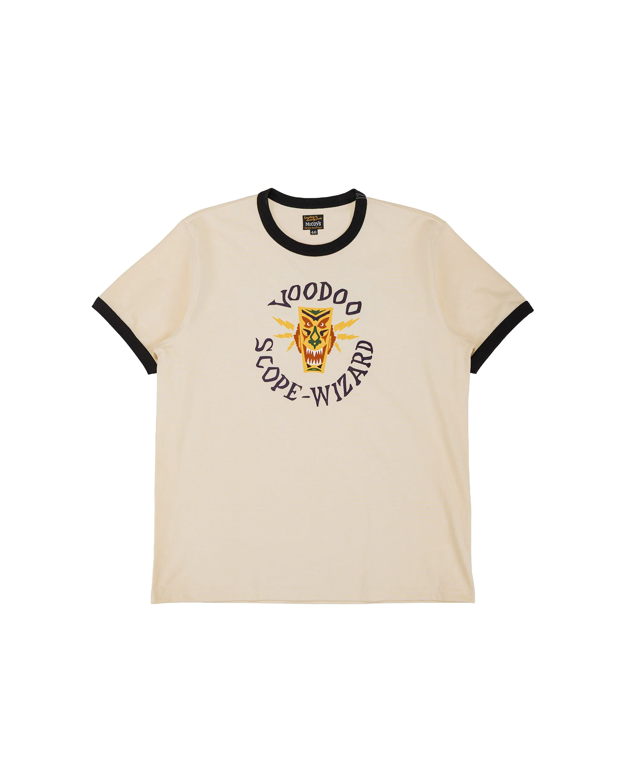 The Real McCoy's MC26009 Military Tee / Voodoo, Colored Ecru/Black