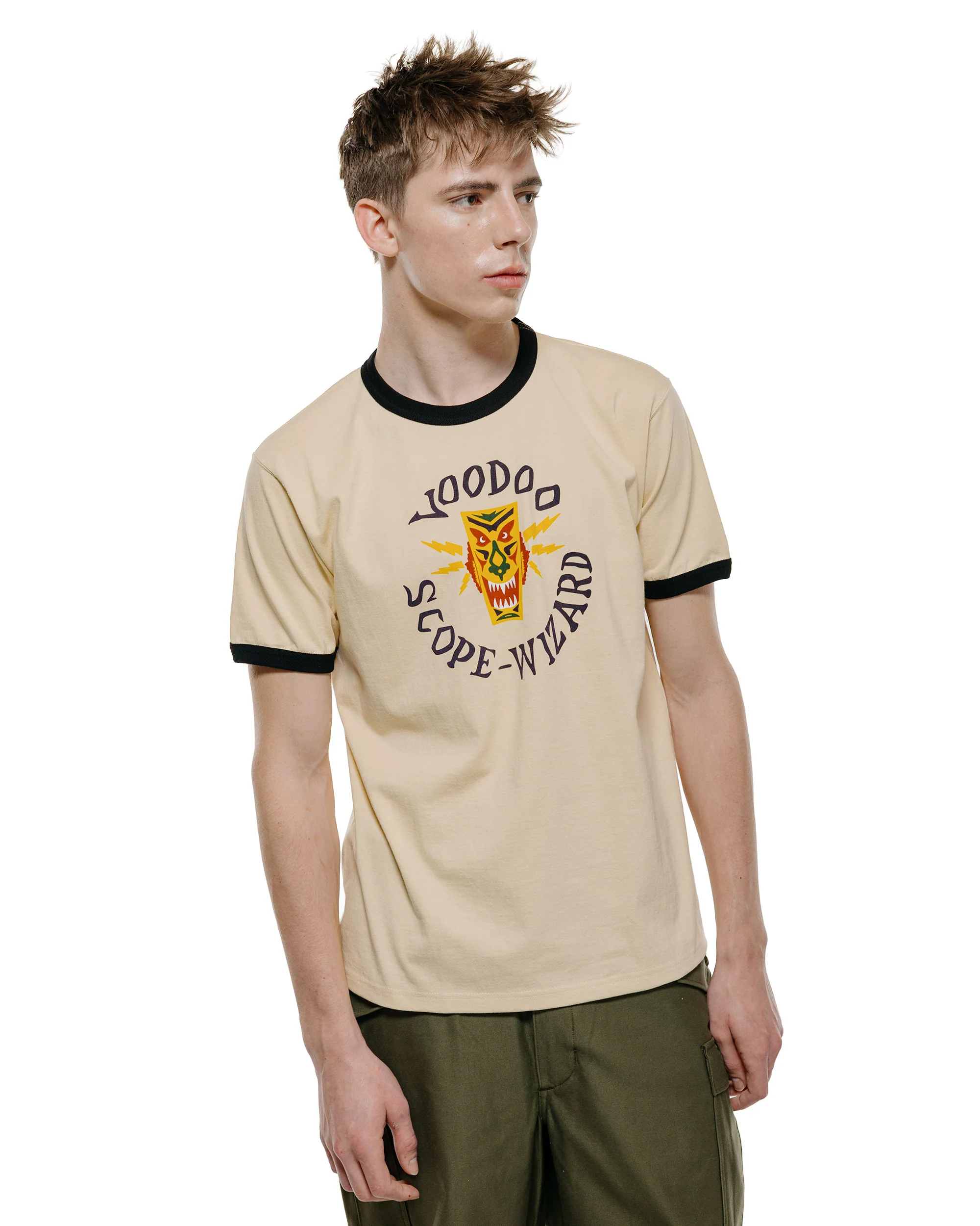 The Real McCoy's MC26009 Military Tee / Voodoo, Colored Ecru/Black - Image 2