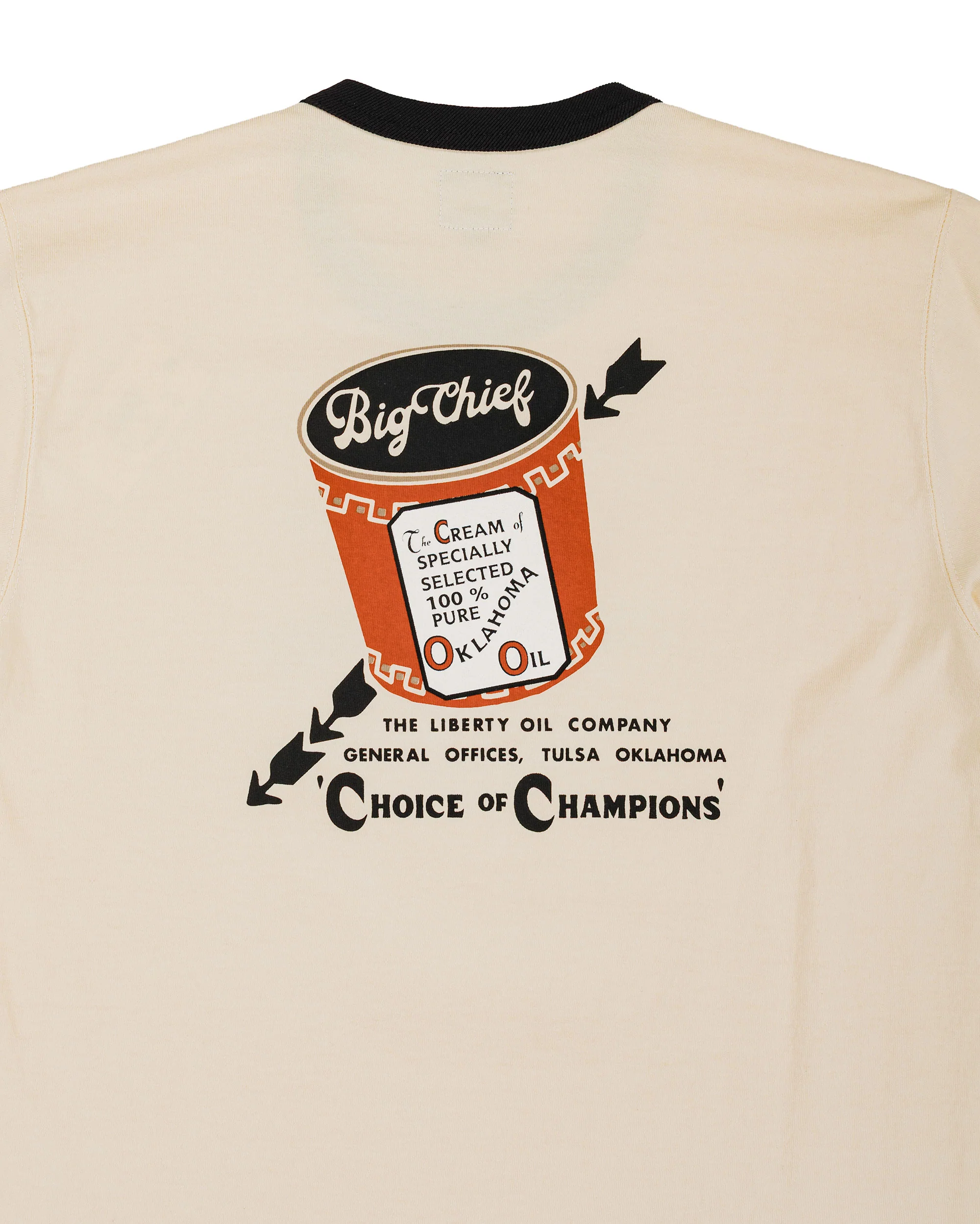 The Real McCoy's MC26027 Joe McCoy Tee / Big Chief Ecru/Black - Image 4