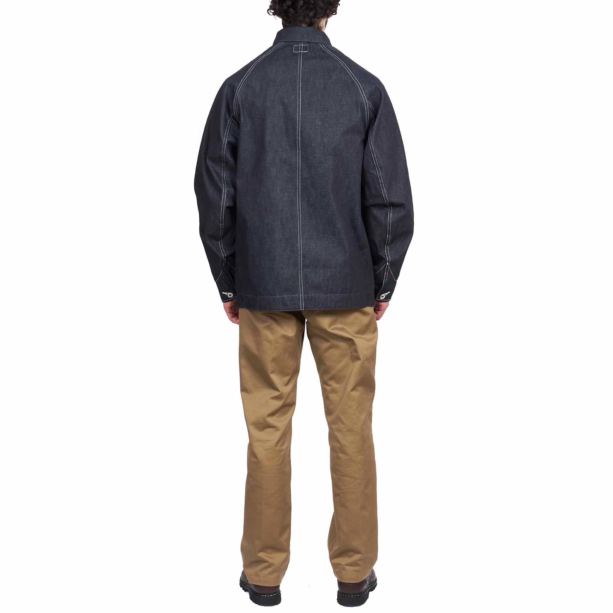 The Real McCoy's MJ21019 8HU WW2 Denim Chore Coat Indigo - Image 3