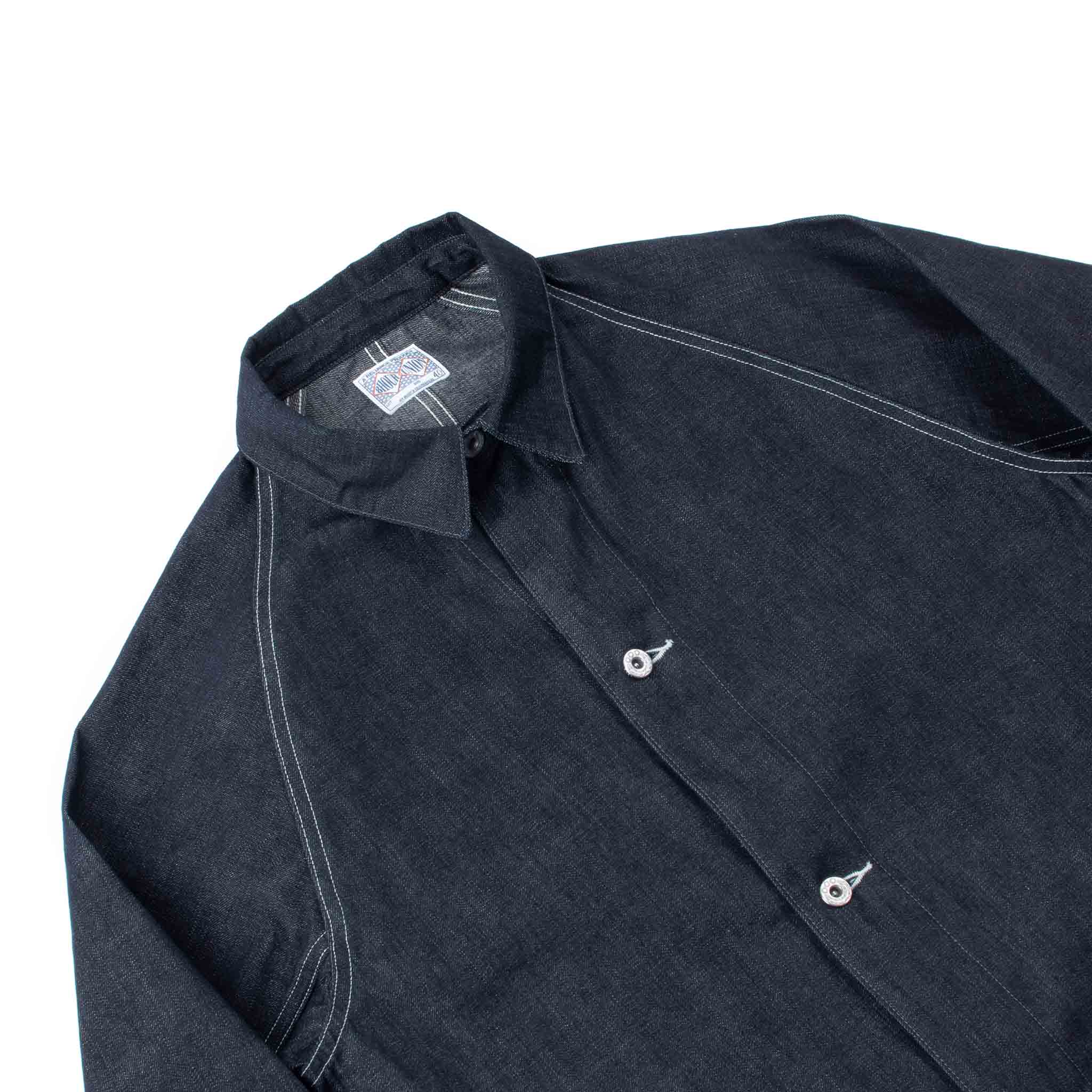 The Real McCoy's MJ21019 8HU WW2 Denim Chore Coat Indigo - Image 5