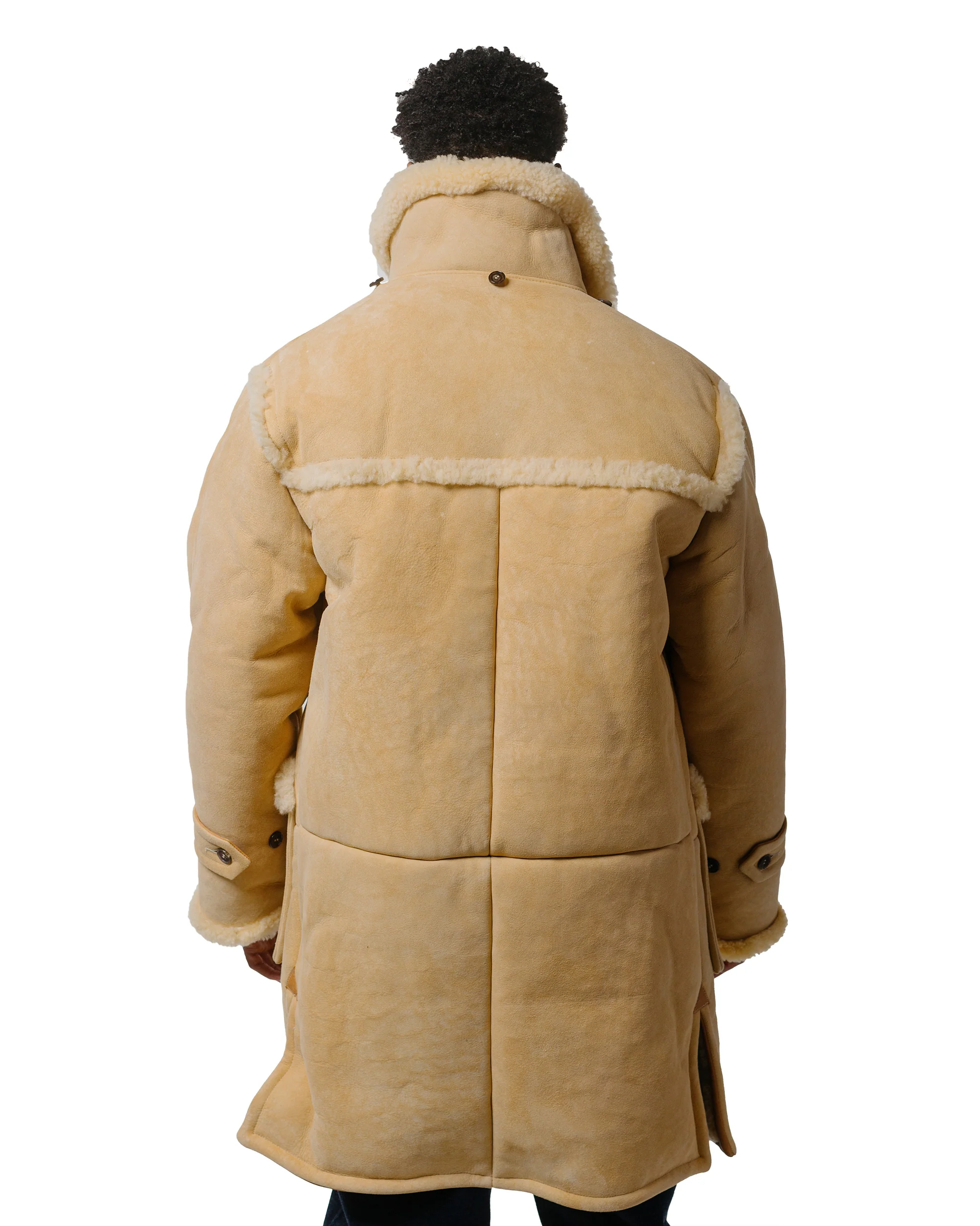 The Real McCoy's MJ21123 Mouton Duffle Coat Beige - Image 4