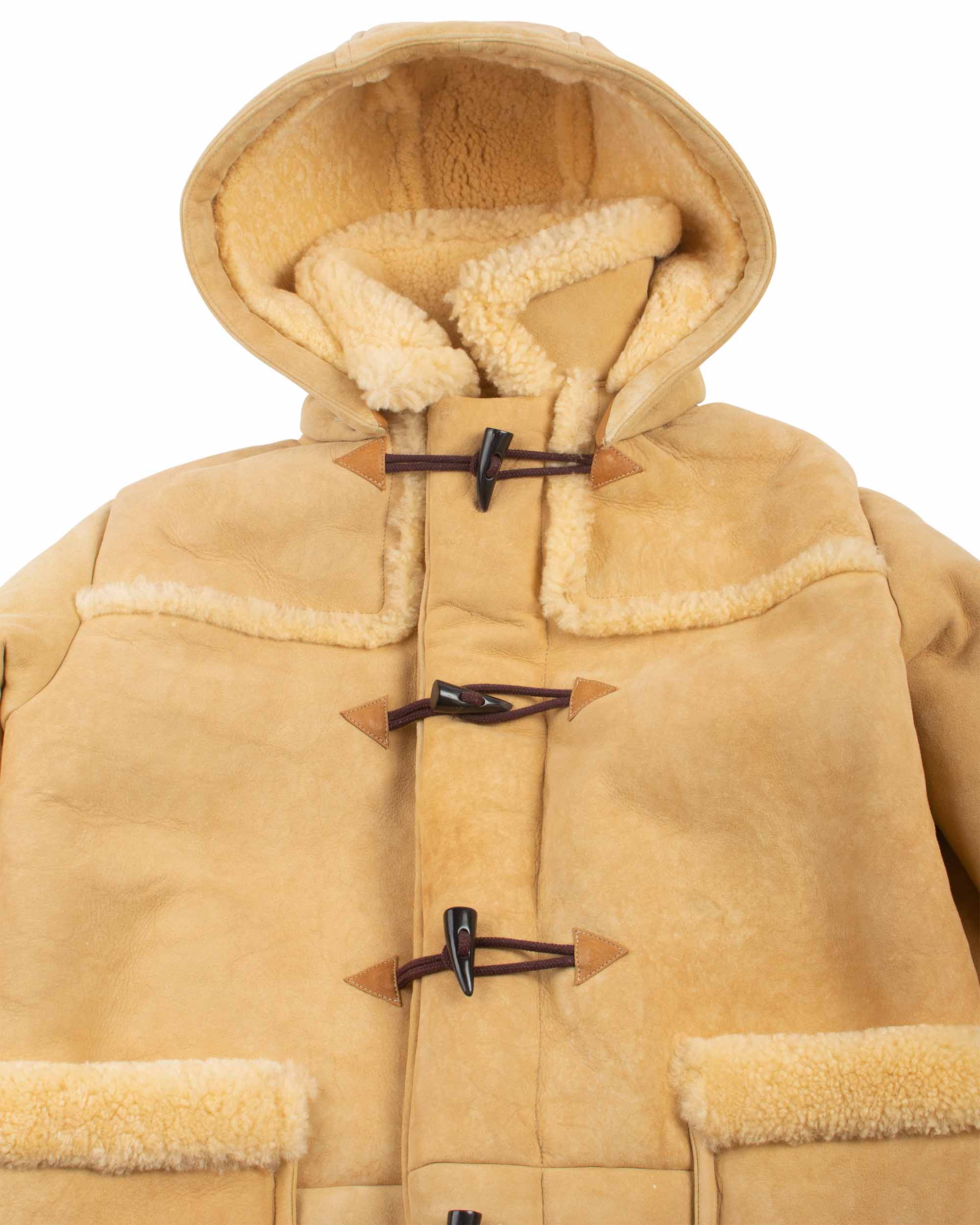 The Real McCoy's MJ21123 Mouton Duffle Coat Beige - Image 6