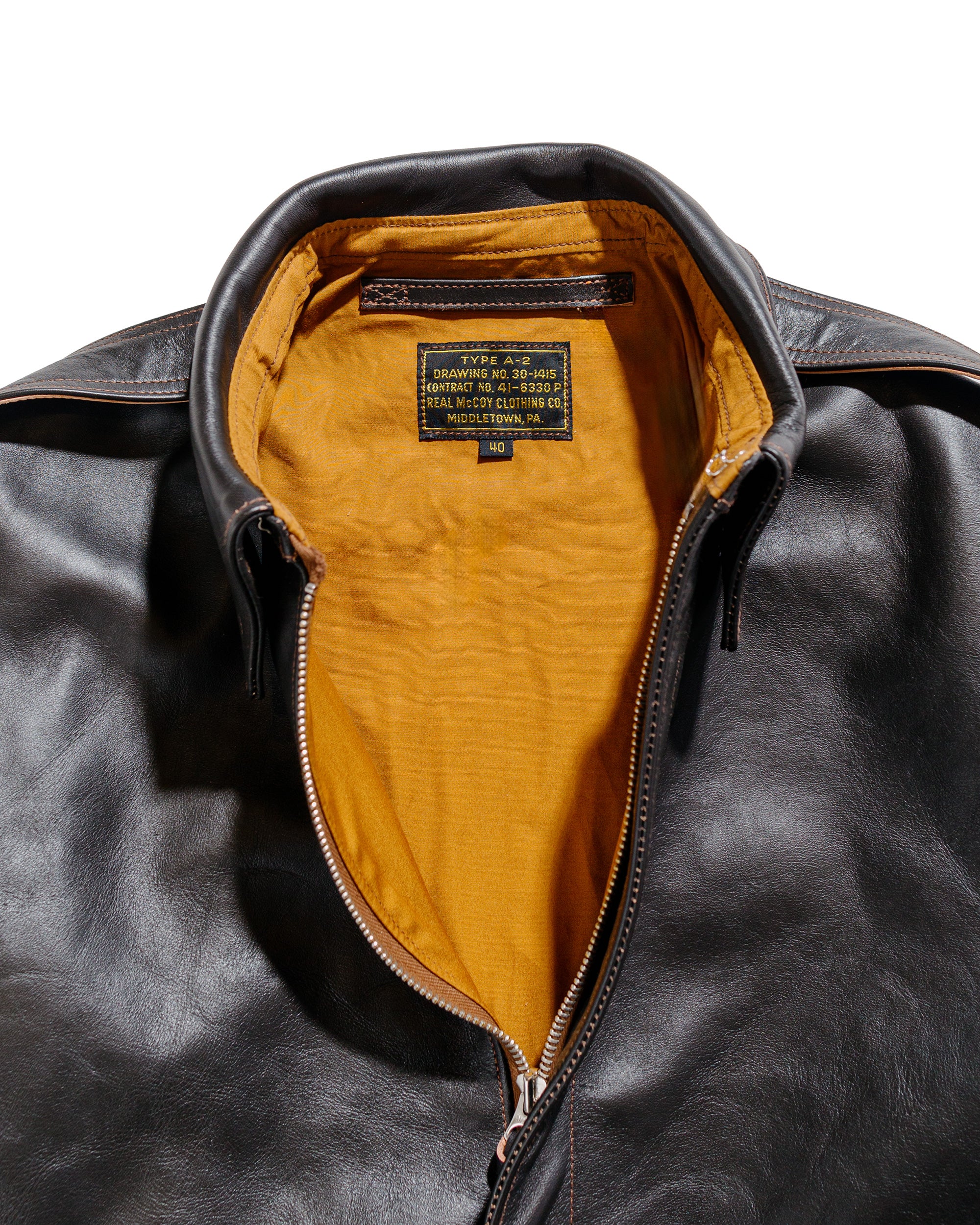 The Real McCoy's MJ22001 Type A-2 Real McCoy Mfg. Co. (Model 220) Seal Brown - Image 5