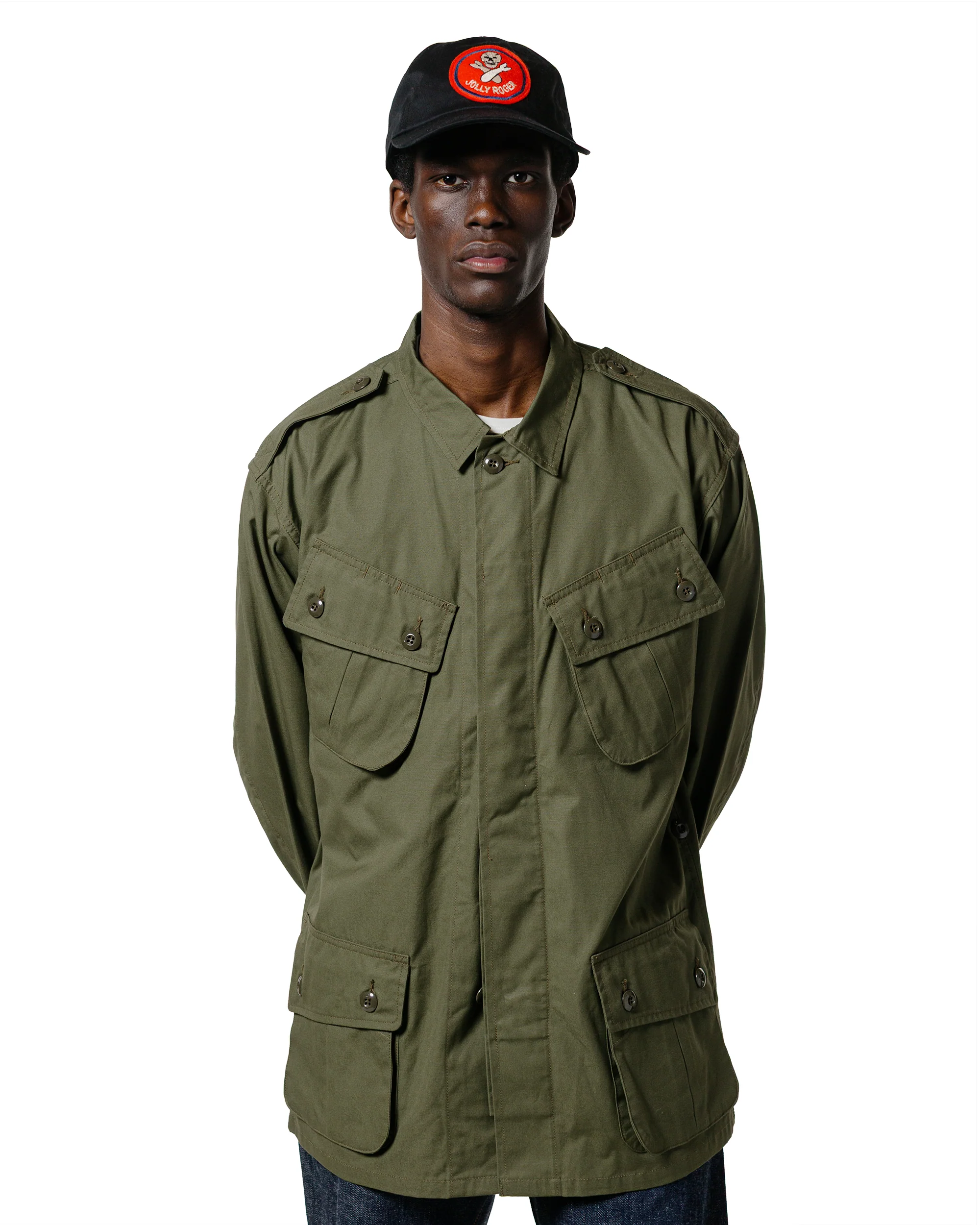 The Real McCoy's MJ22006 Coat, Man's, Combat, Tropical (Model 220) Olive - Image 2