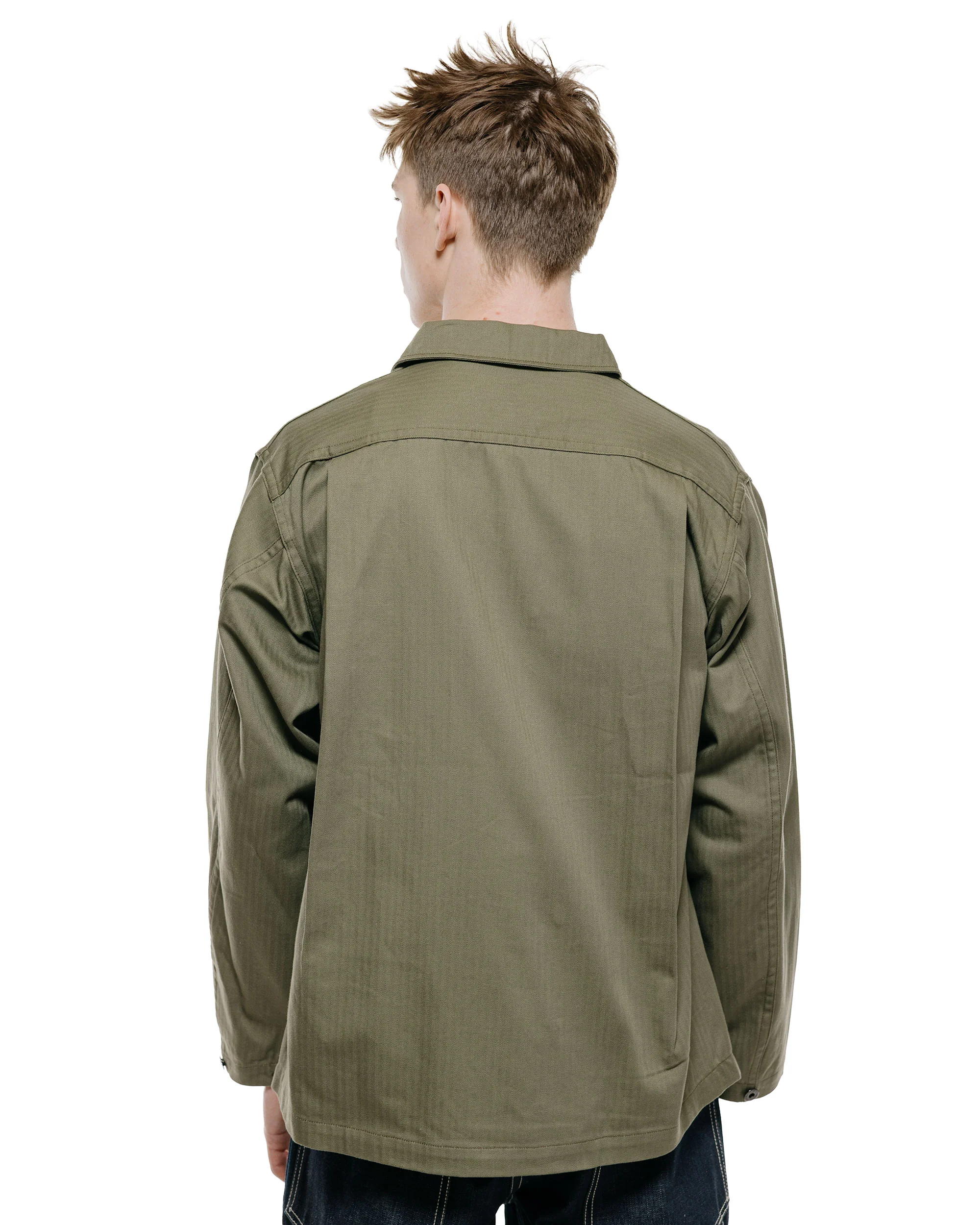 The Real McCoy's MJ22013 U.S.N. Jackets Herringbone Twill Olive - Image 3