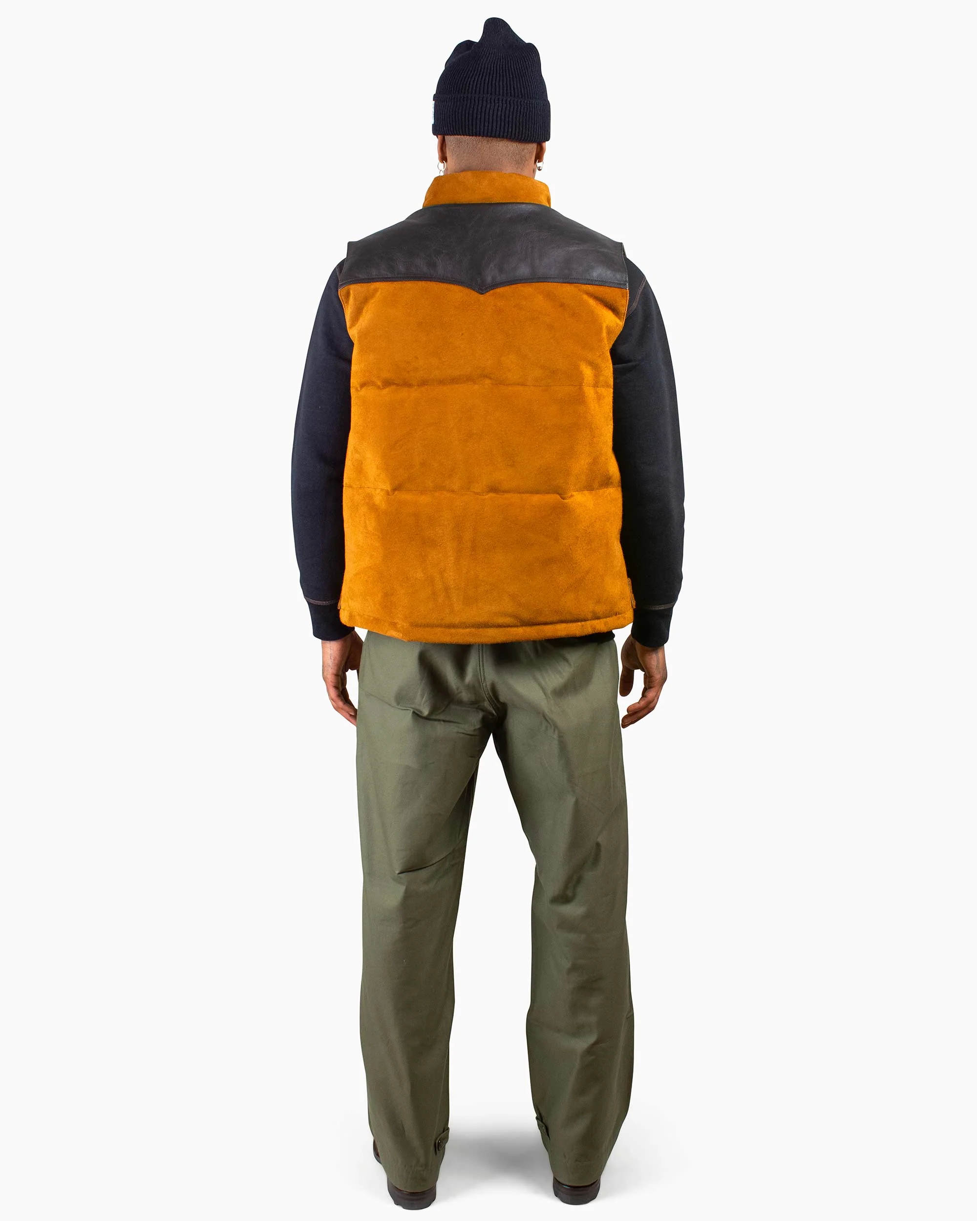 The Real McCoy's MJ22120 Roughout Down Vest Raw Sienna - Image 3