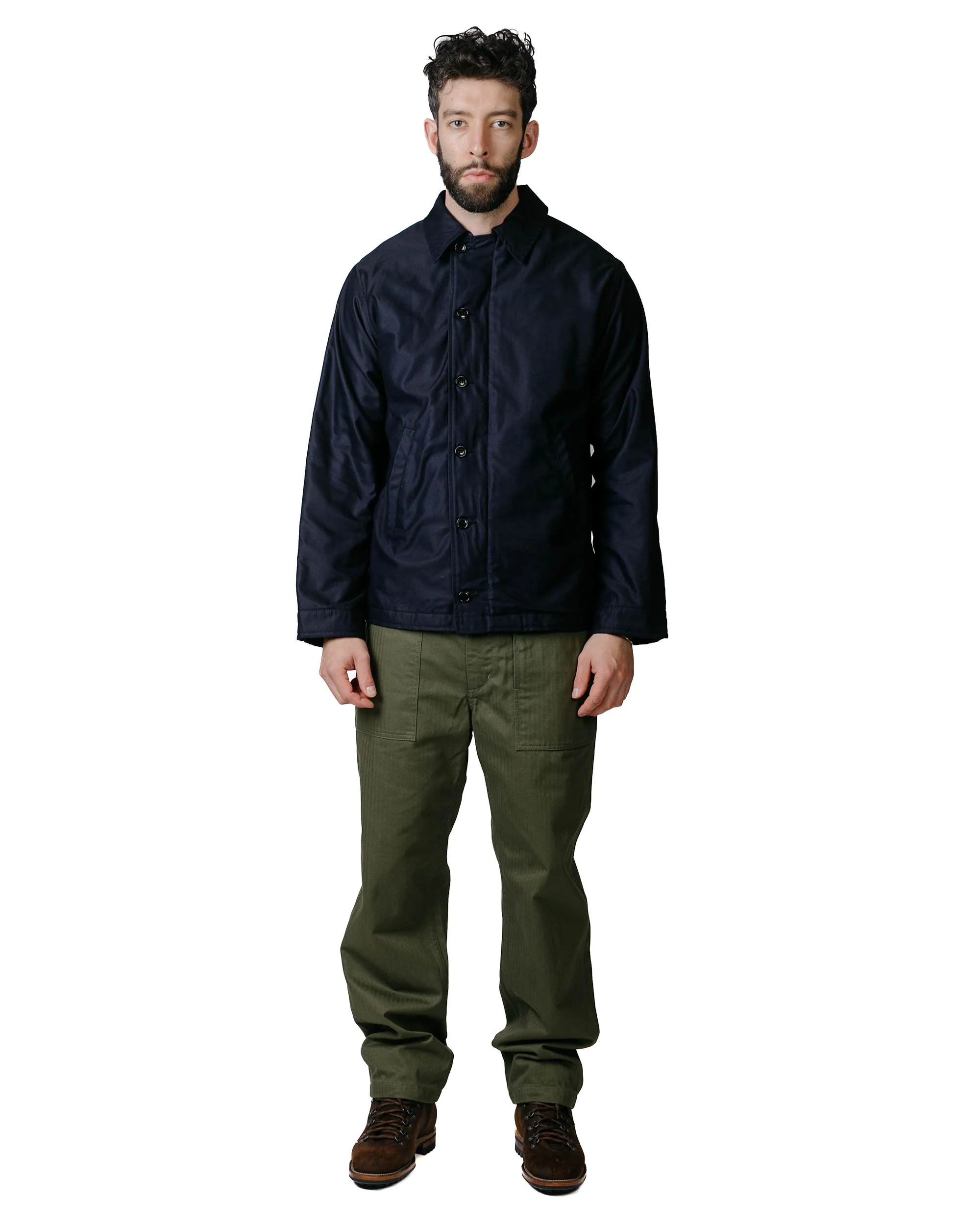 The Real McCoy's MJ23010 U.S. Navy Utility Jacket Navy - Image 4