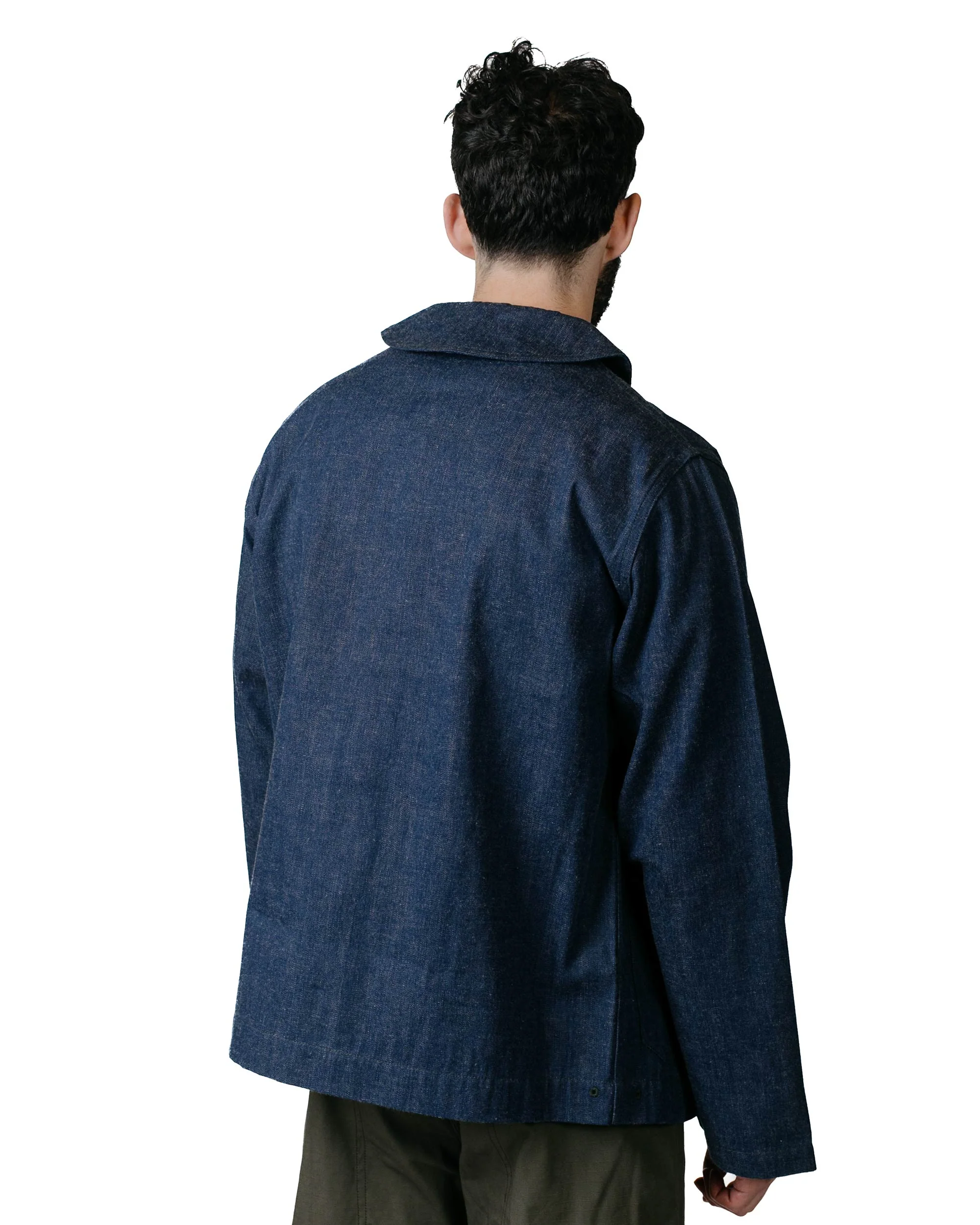 The Real McCoy's MJ23012 U.S. Navy Denim Dungaree Jumper Indigo - Image 3