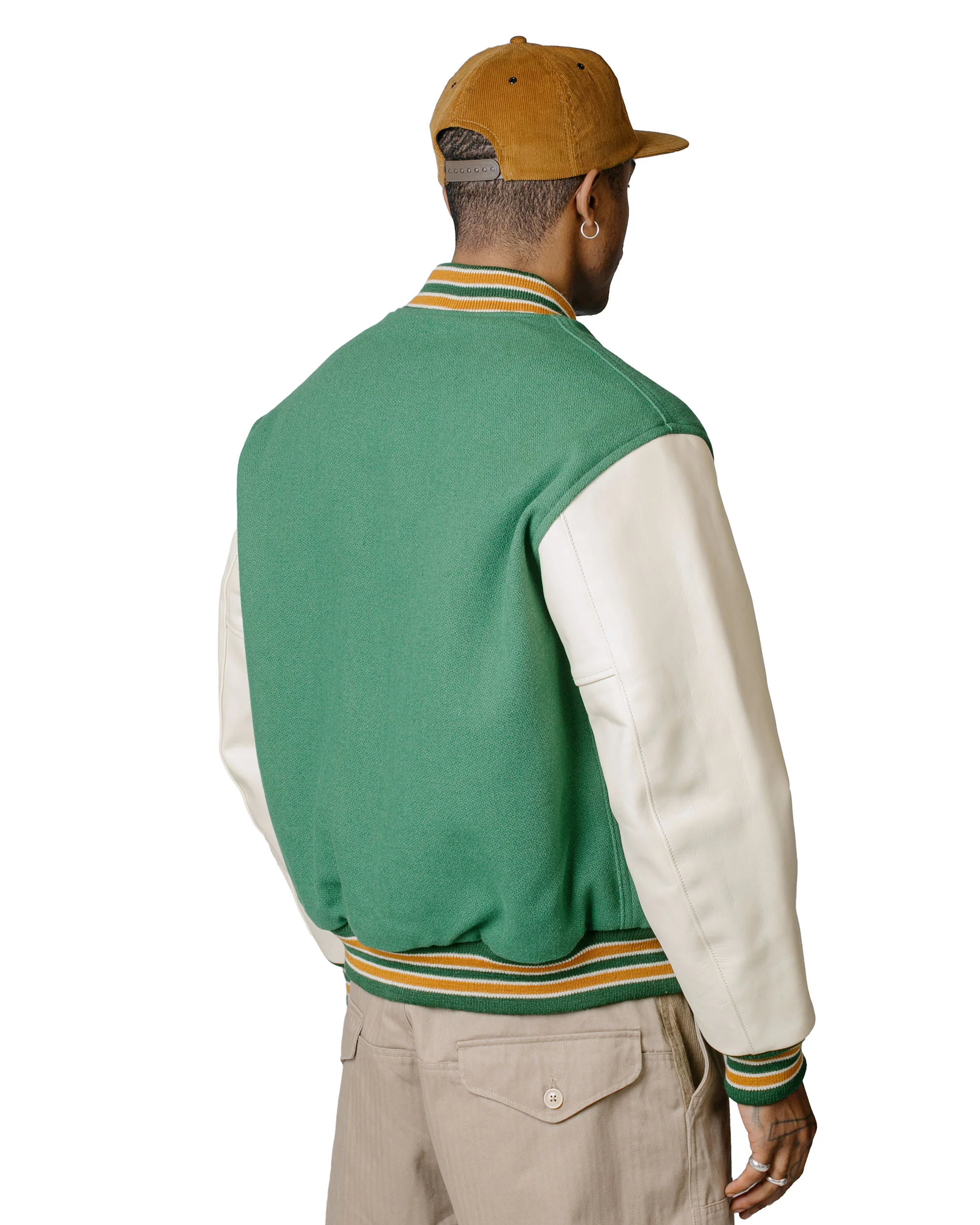 The Real McCoy's MJ23120 Wool Varsity Jacket Shamrock - Image 3