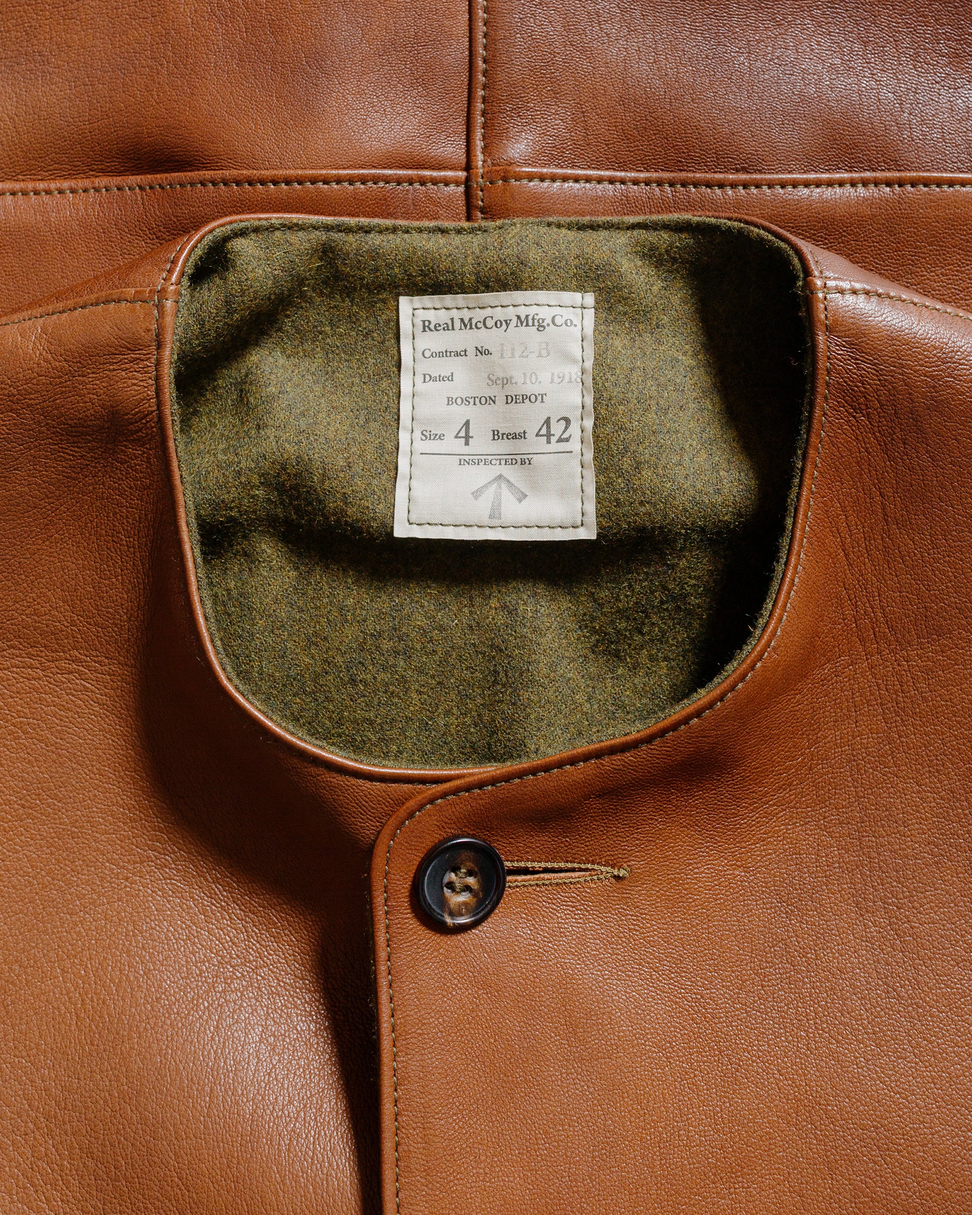 The Real McCoy's MJ24003 Jerkin Vest / Sheepskin Brown - Image 5