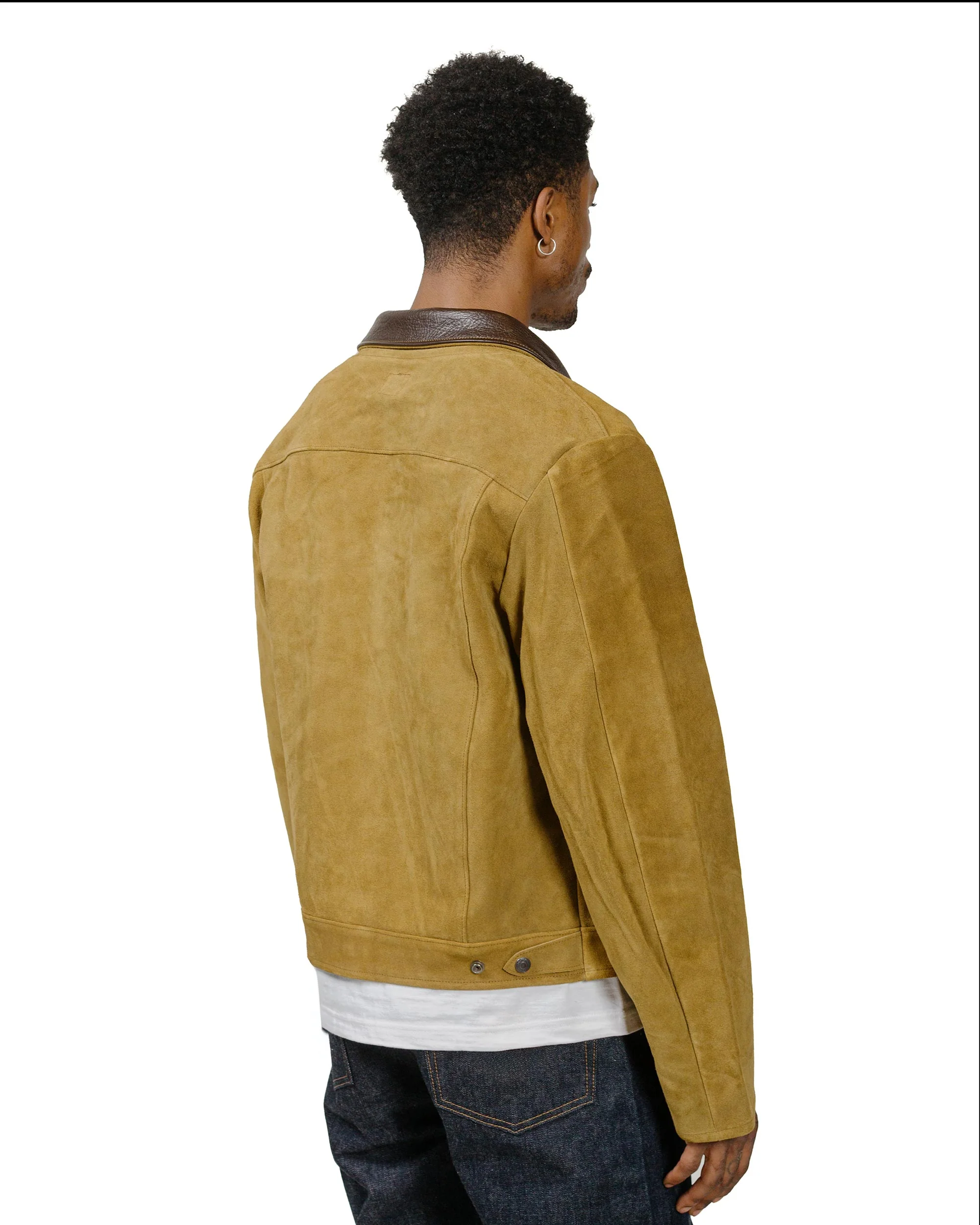 The Real McCoy's MJ24007 Rough Out Leather Western Jacket Brown - Image 3
