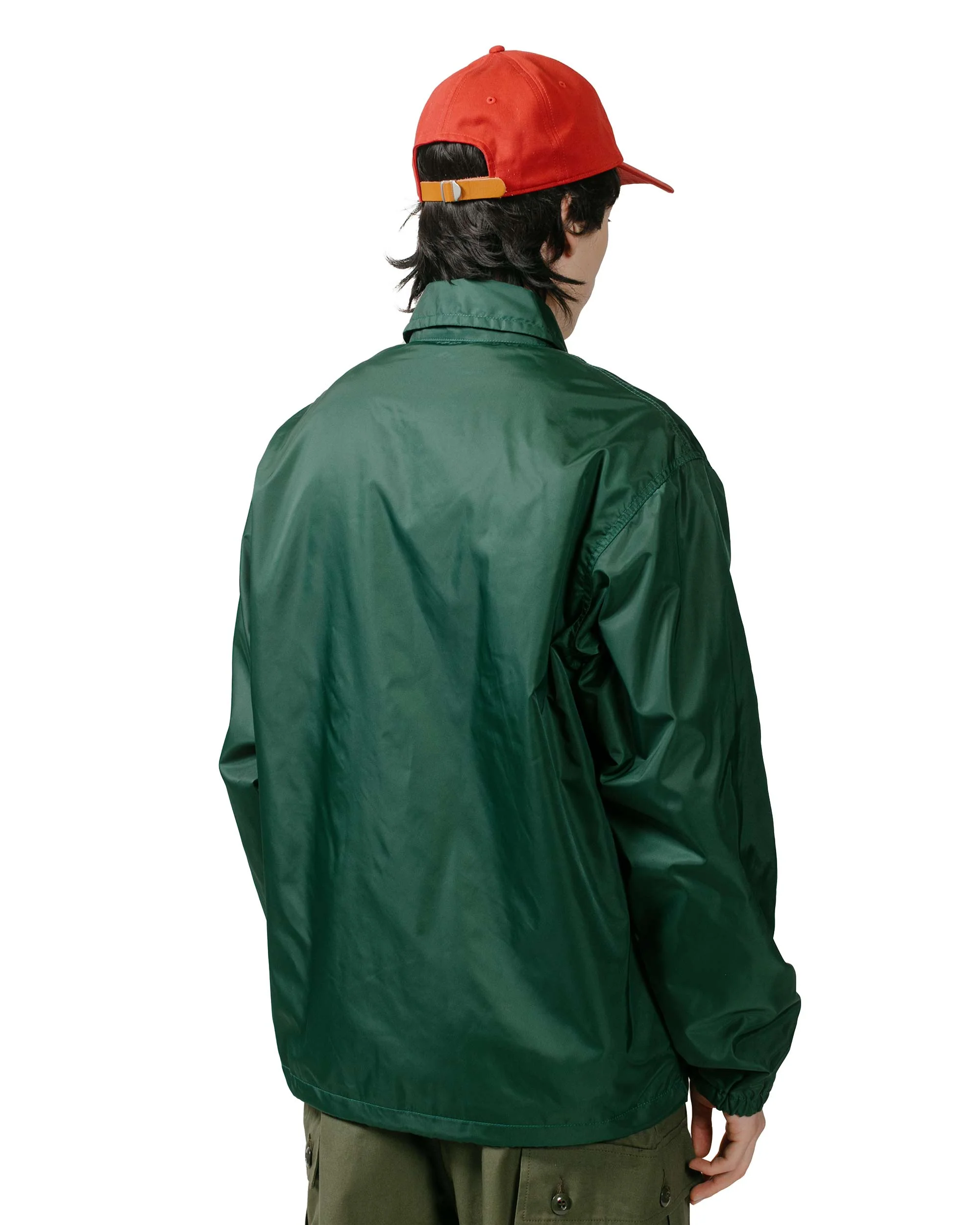 The Real McCoy's MJ24010 Nylon Cotton Lined Coach Jacket Forest - Image 3