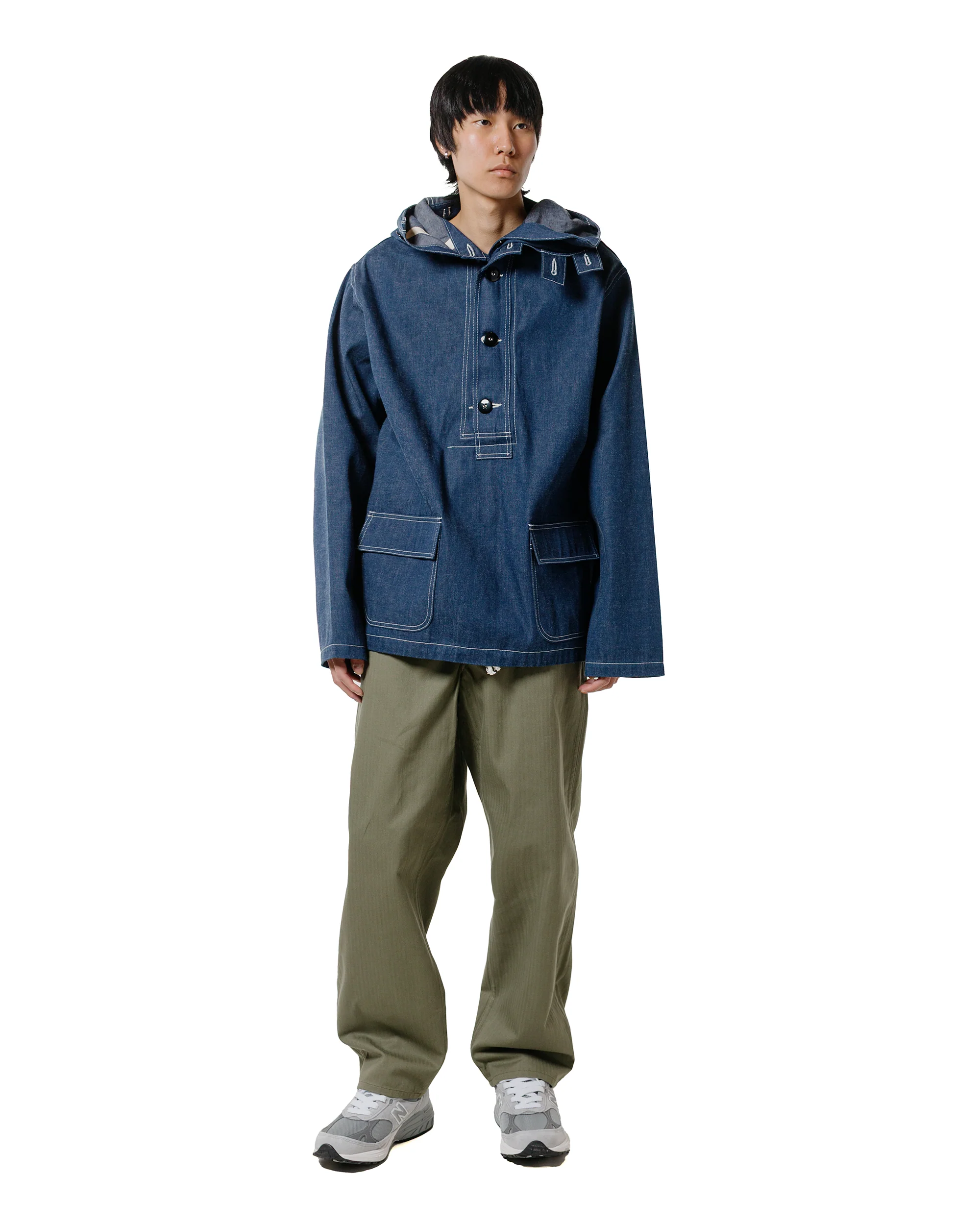 The Real McCoy's MJ24107 U.S. Navy Denim Parka Indigo - Image 3