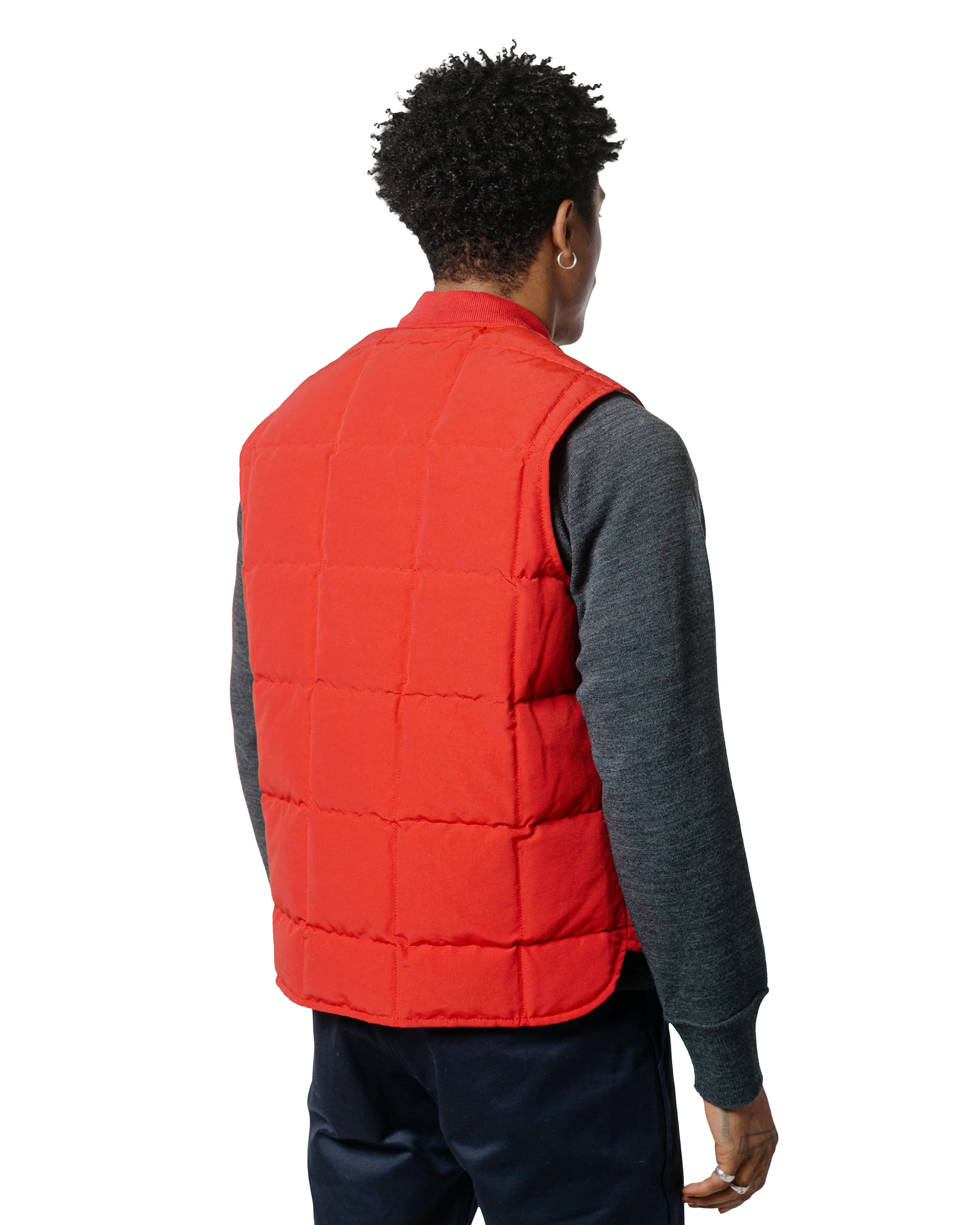 The Real McCoy's MJ24110 Cotton/Nylon Down Vest Red - Image 3