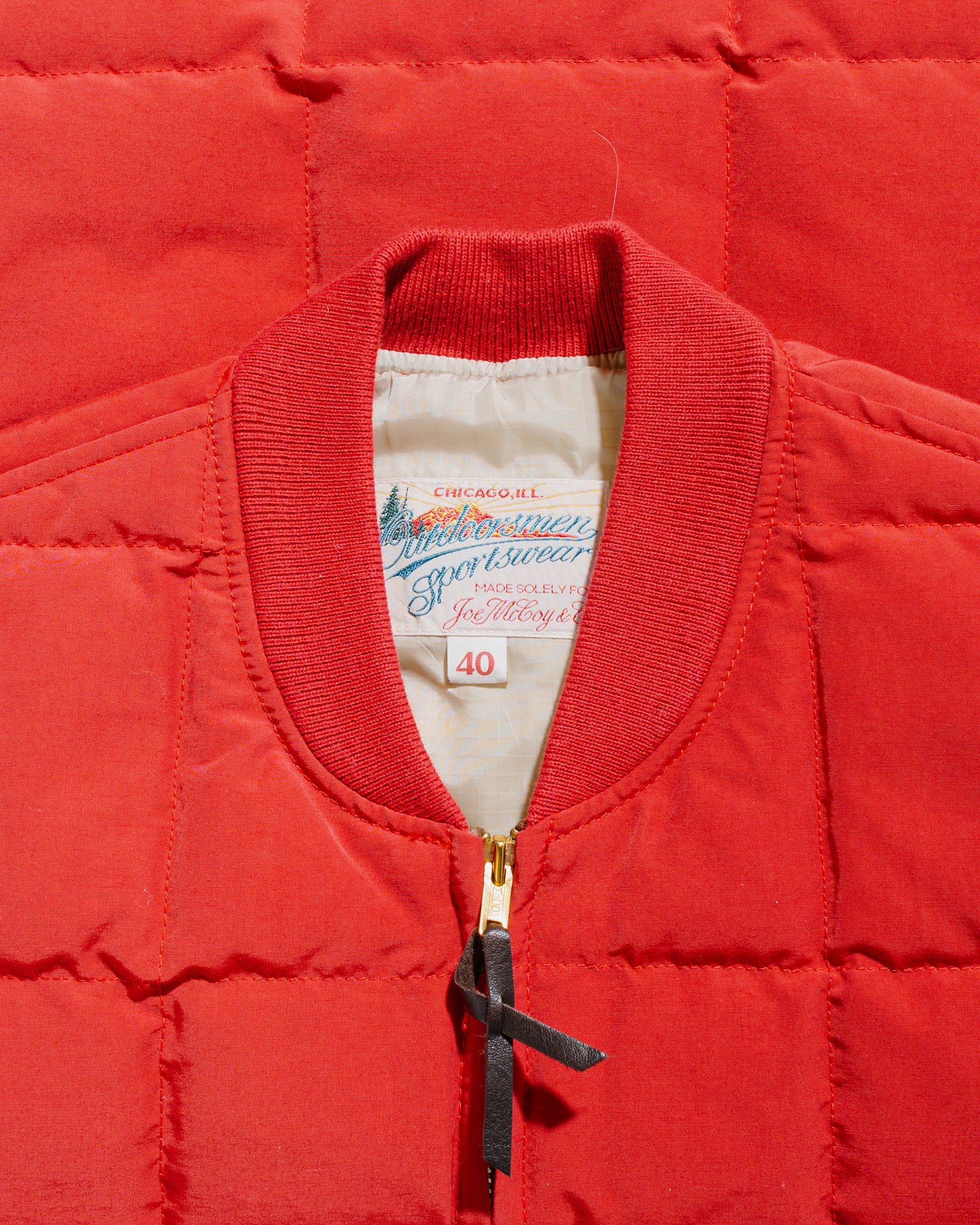 The Real McCoy's MJ24110 Cotton/Nylon Down Vest Red - Image 5
