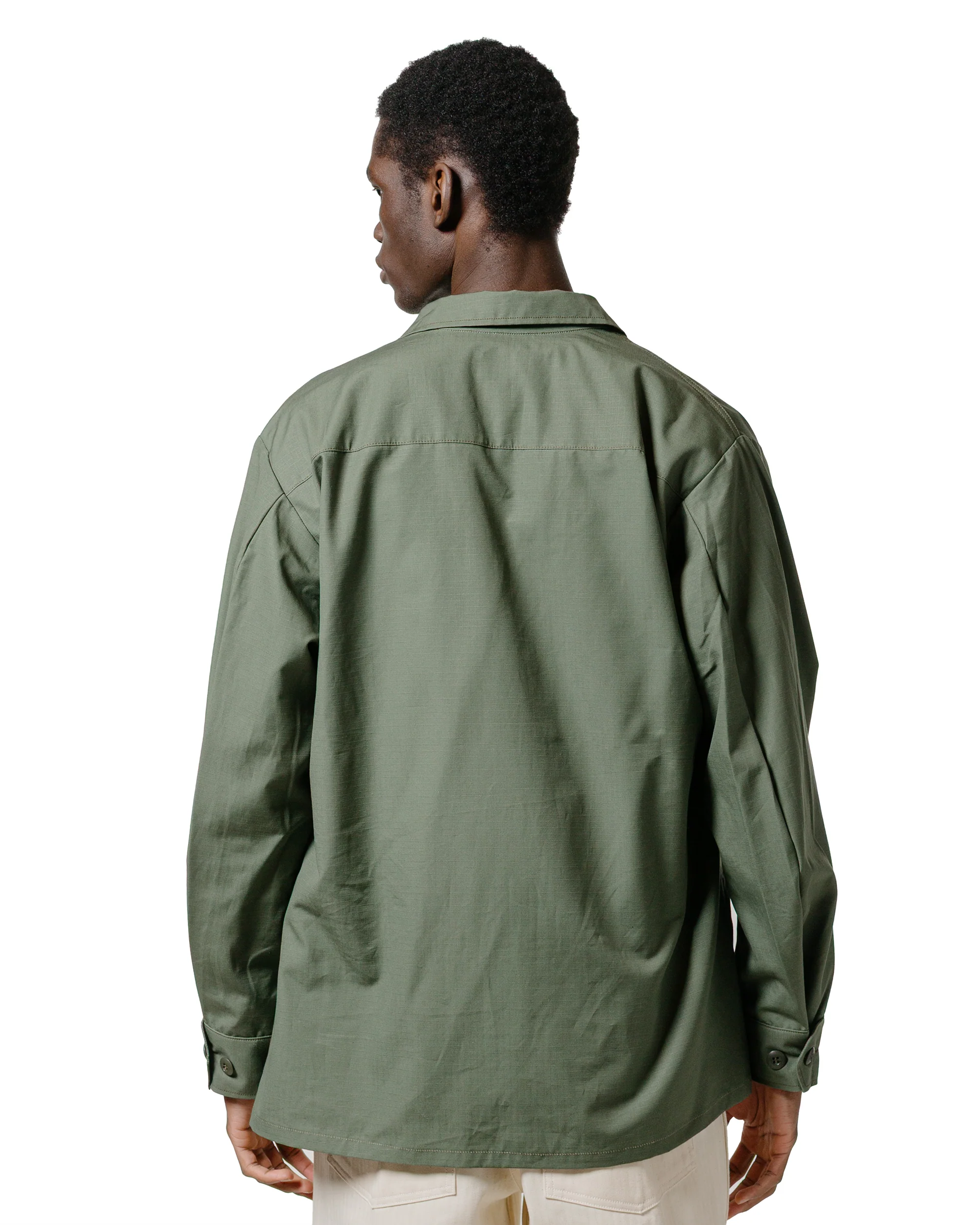 The Real McCoy's MJ25004 Coat, Man's, Cotton Rip-Stop Poplin Olive - Image 3