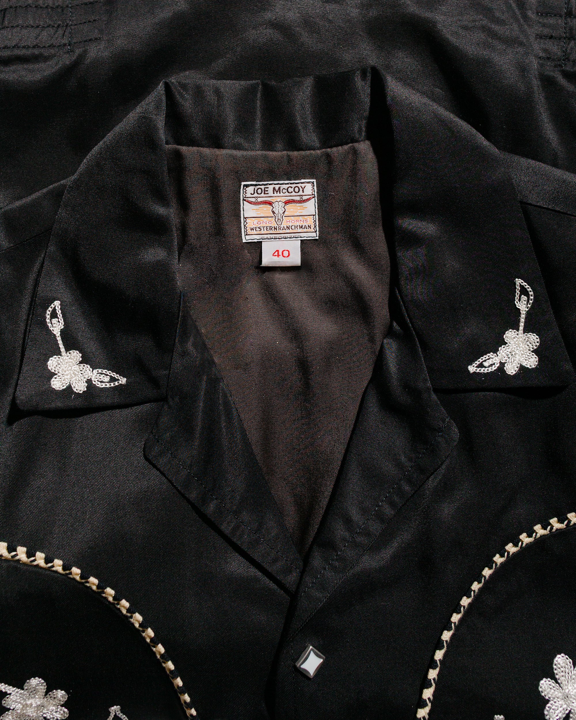The Real McCoy's MJ25009 Embroidered Rayon Western Jacket Black - Image 5