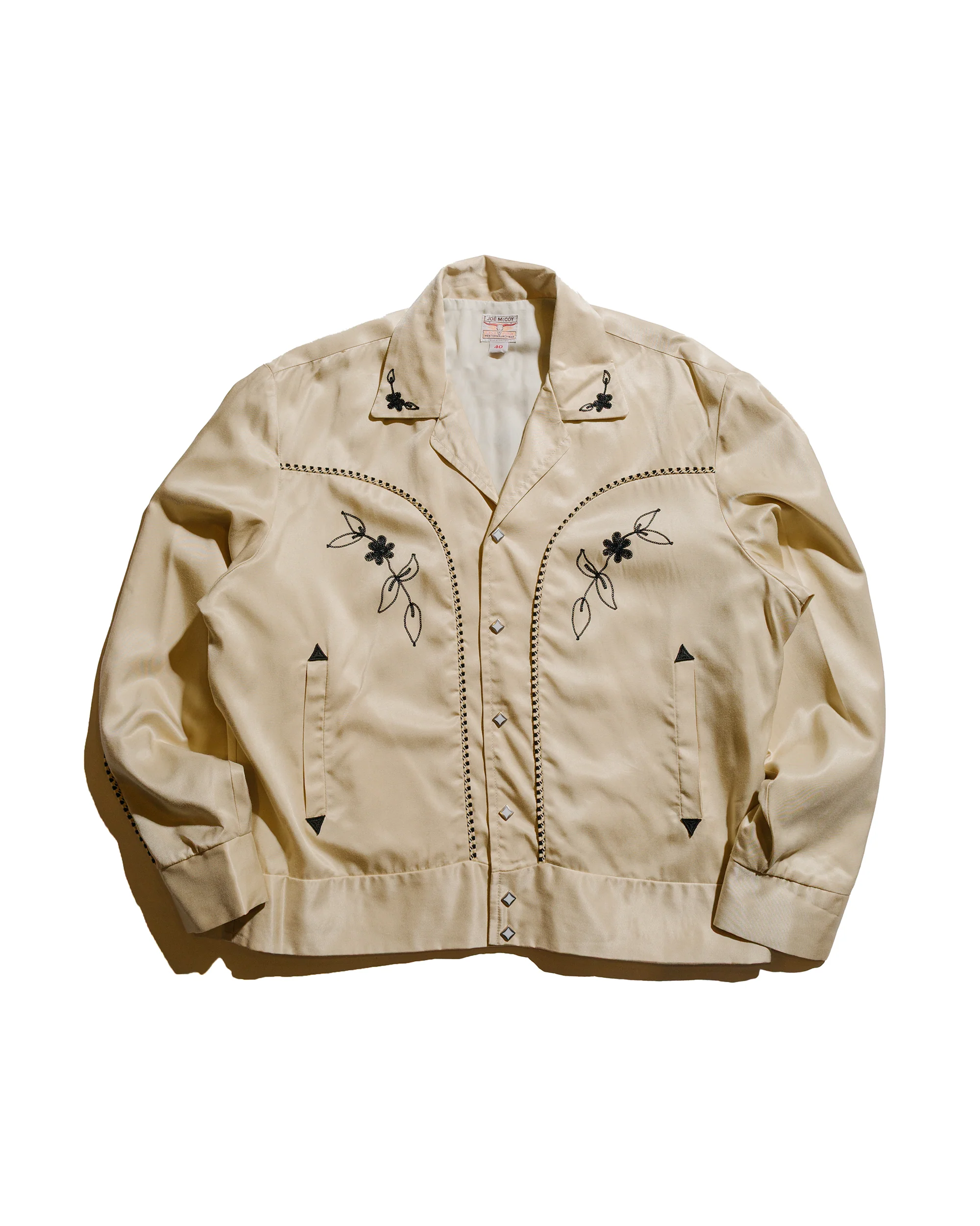 The Real McCoy's MJ25009 Embroidered Rayon Western Jacket Ecru
