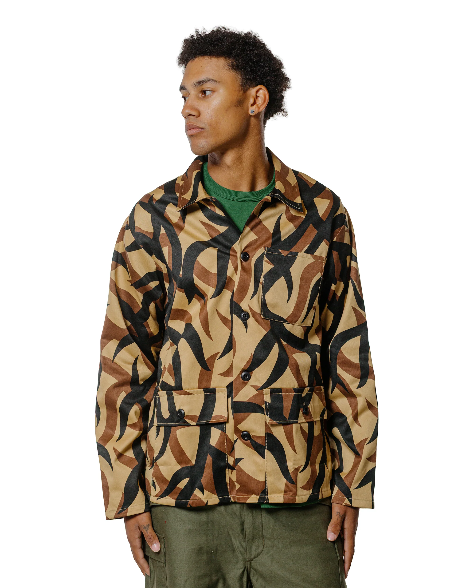 The Real McCoy's MJ25013 Tribal Camouflage Combat Jacket Beige - Image 2