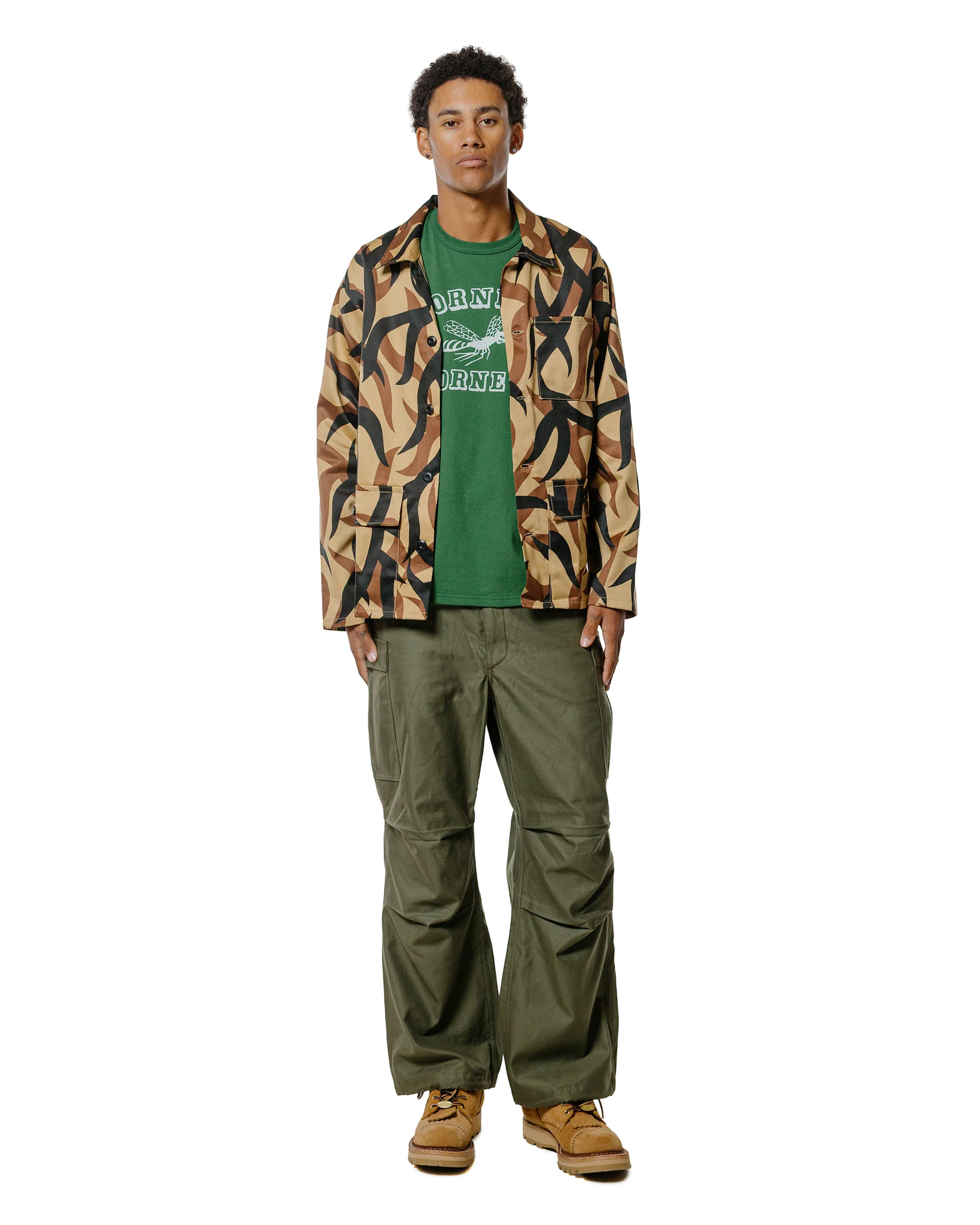 The Real McCoy's MJ25013 Tribal Camouflage Combat Jacket Beige - Image 4