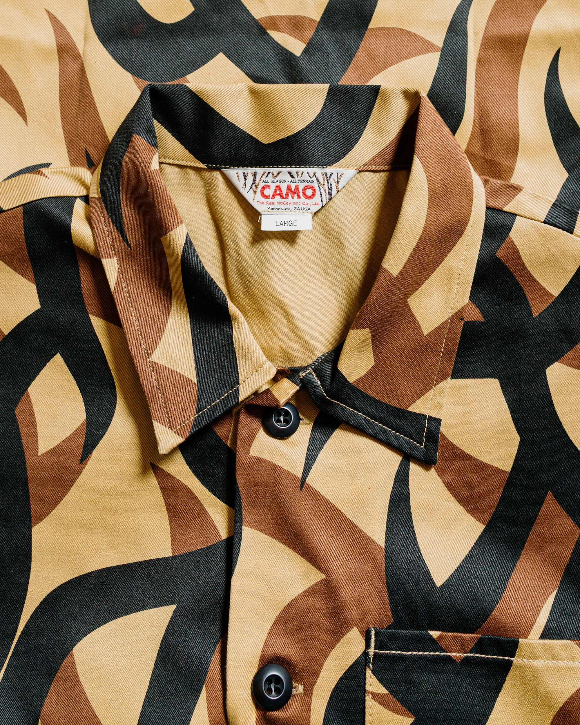 The Real McCoy's MJ25013 Tribal Camouflage Combat Jacket Beige - Image 5