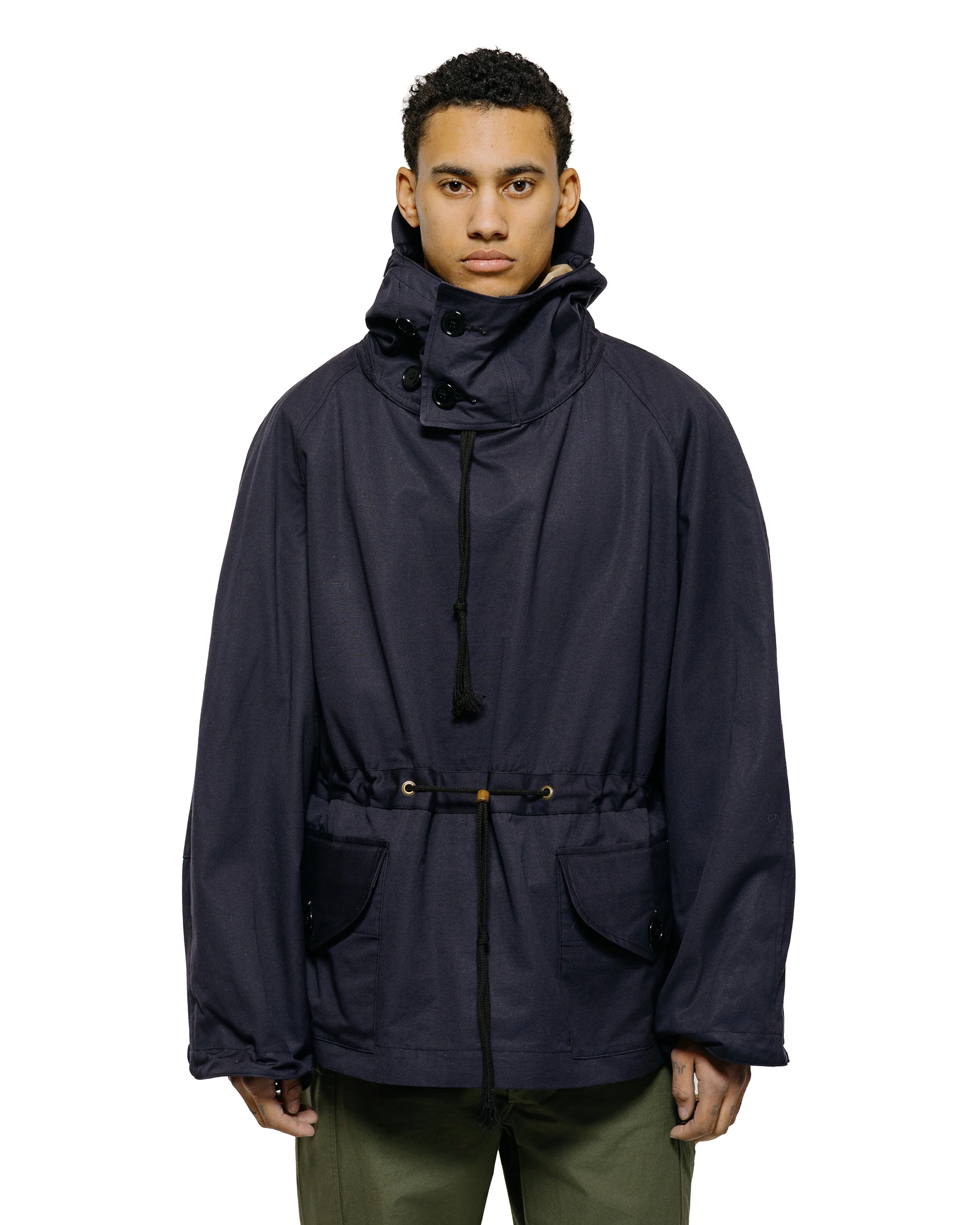 The Real McCoy's MJ25101 Royal Navy Windproof Deck Smock, 1st Pattern Cotton Jacket Navy - Image 2