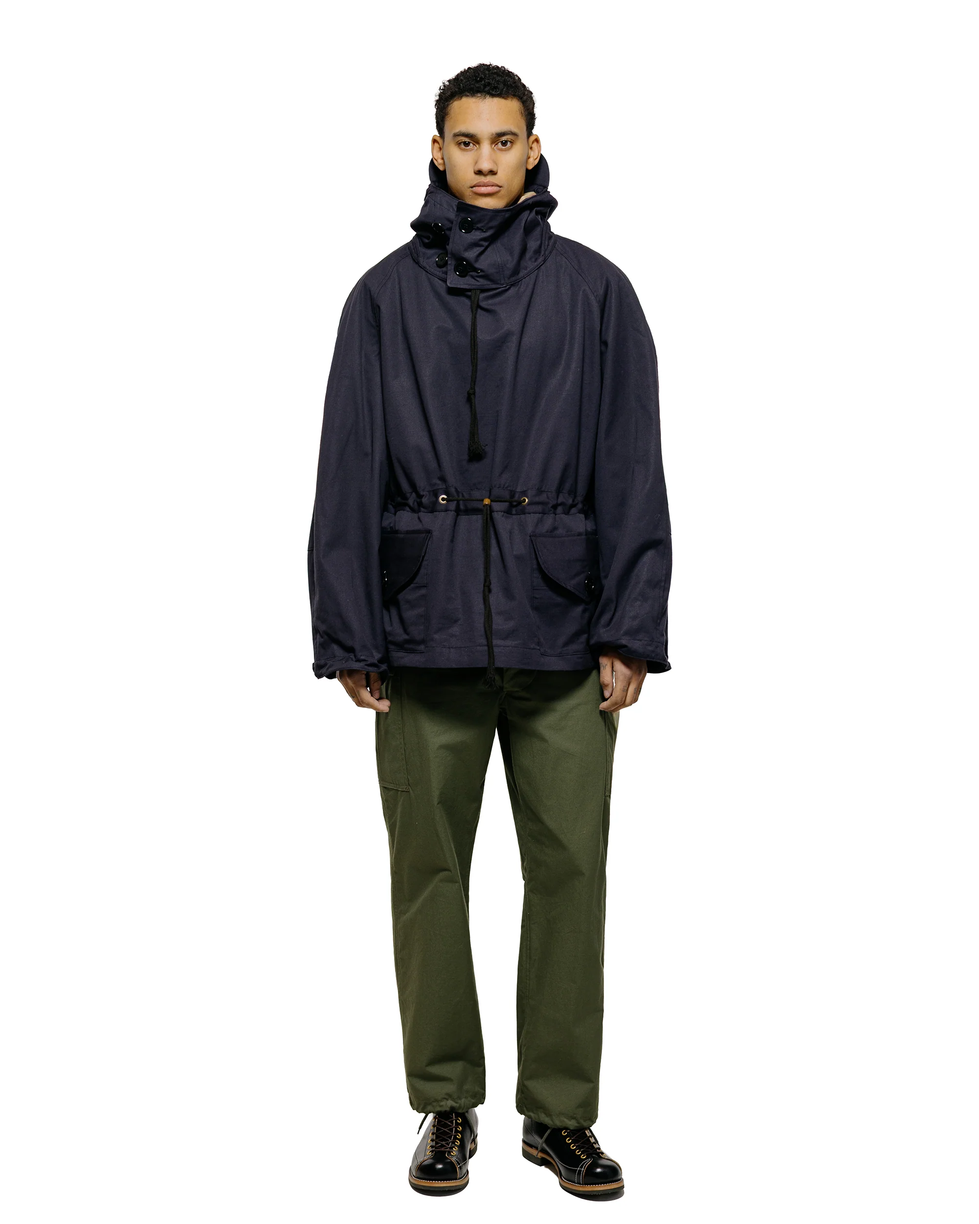 The Real McCoy's MJ25101 Royal Navy Windproof Deck Smock, 1st Pattern Cotton Jacket Navy - Image 5