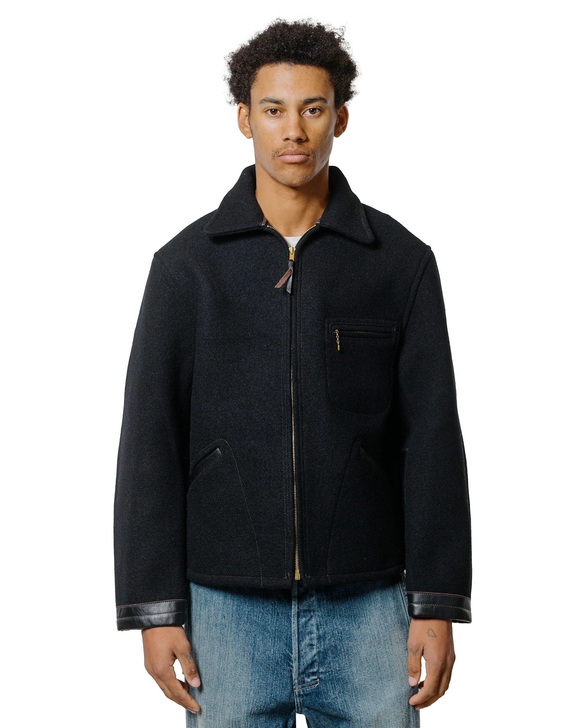 The Real McCoy's MJ25111 Wool Field Sports Jacket Black - Image 2