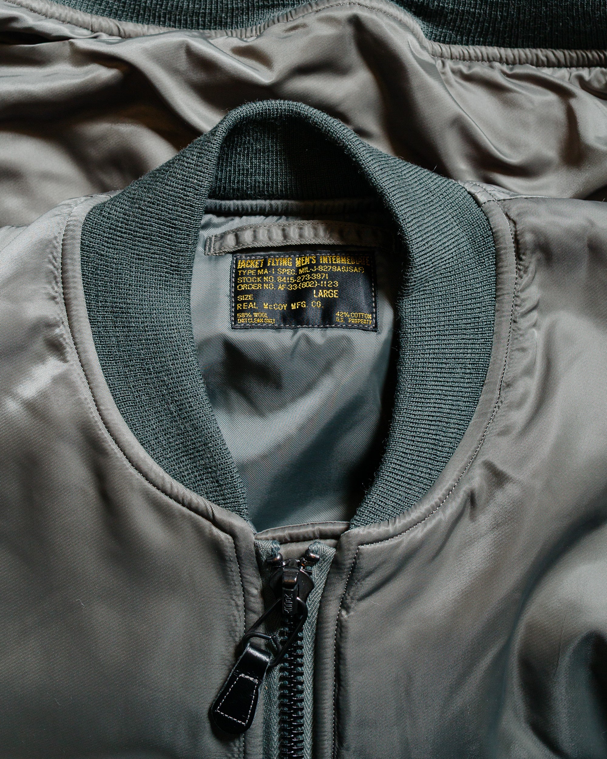 The Real McCoy's MJ25112 Type MA-1 Real McFoy Mfg. Co. Sage Green - Image 5