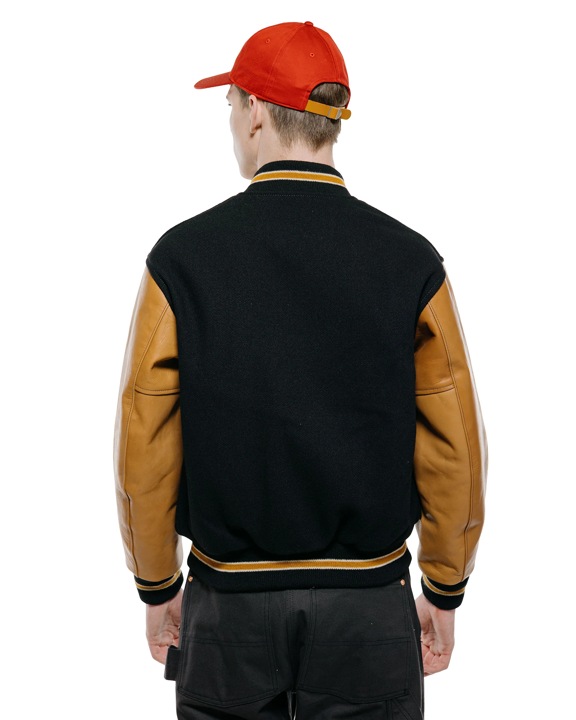 The Real McCoy's MJ25116 Wool Varsity Jacket Black - Image 3