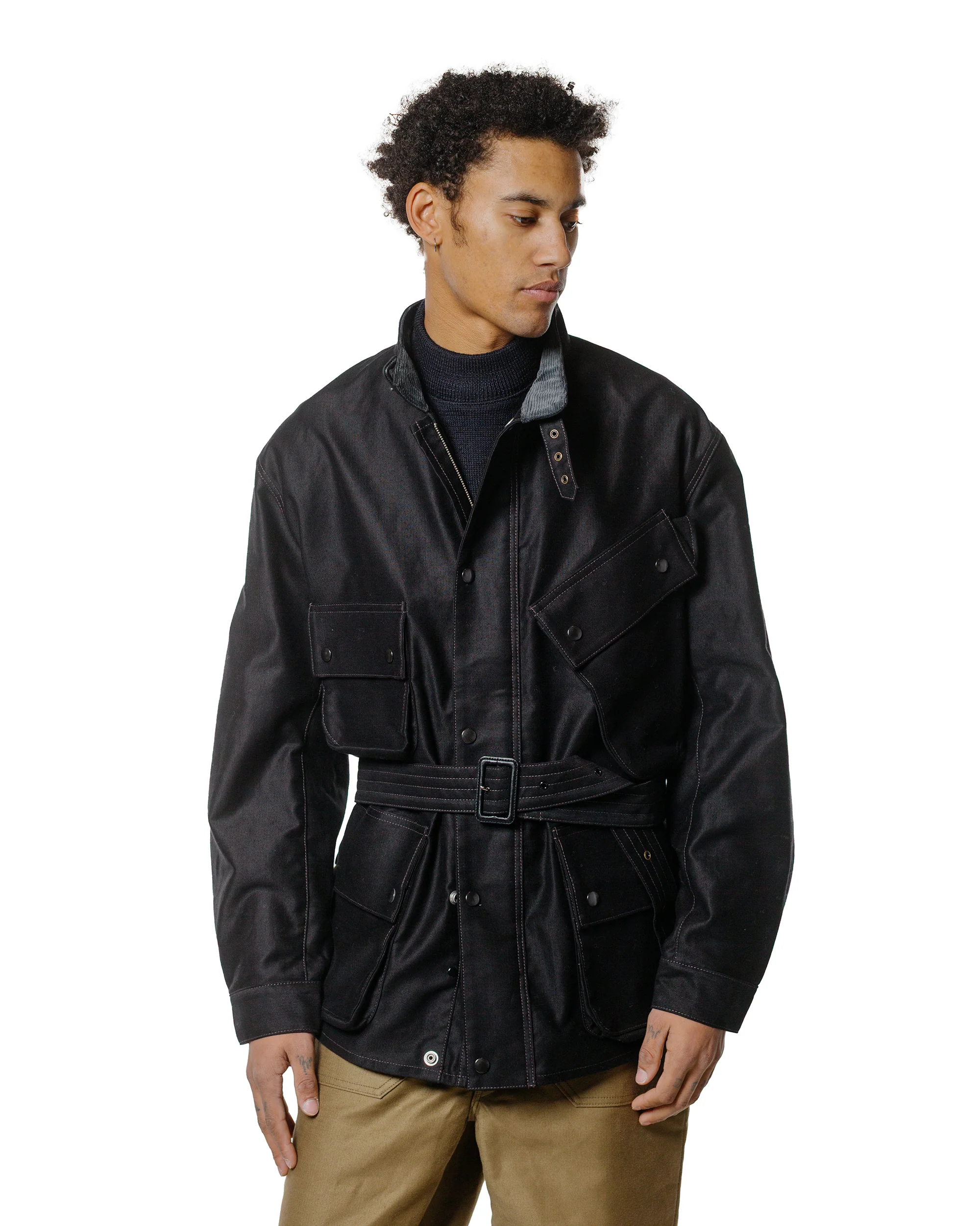 The Real McCoy's MJ25122 Heavy Cotton Enduro Racing Jacket Black - Image 2