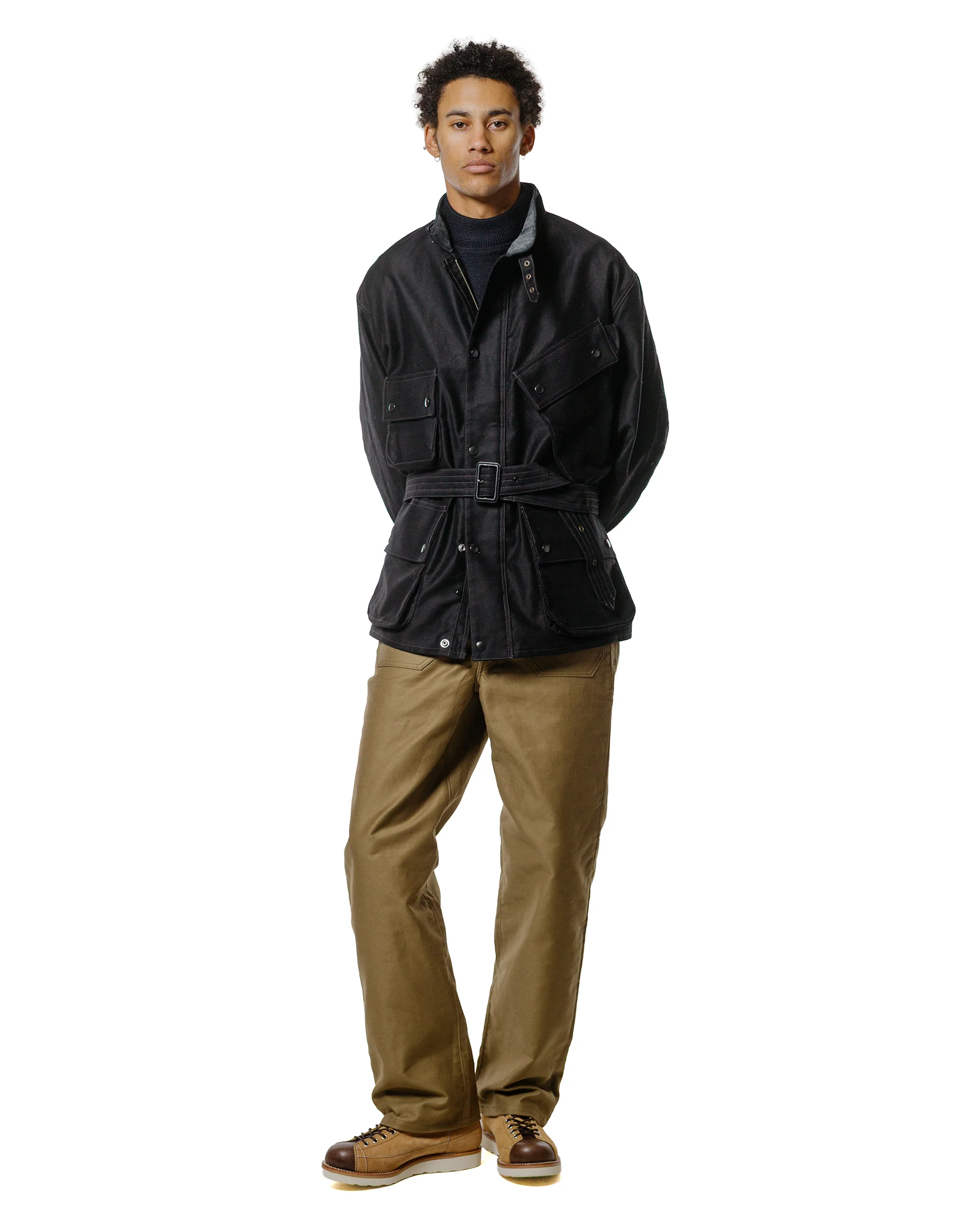 The Real McCoy's MJ25122 Heavy Cotton Enduro Racing Jacket Black - Image 4