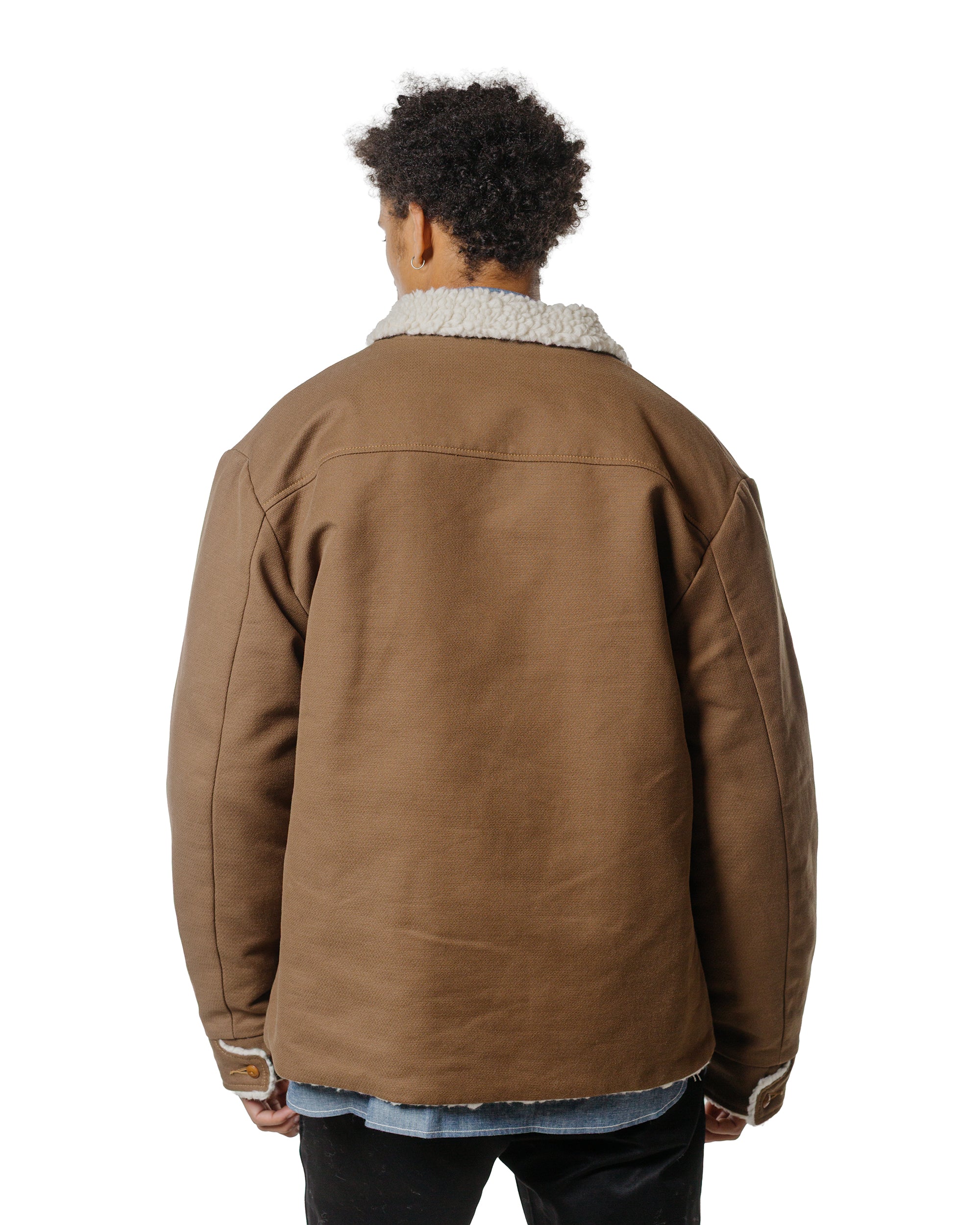 The Real McCoy's MJ25125 Moleskin Ranch Coat Brown - Image 3