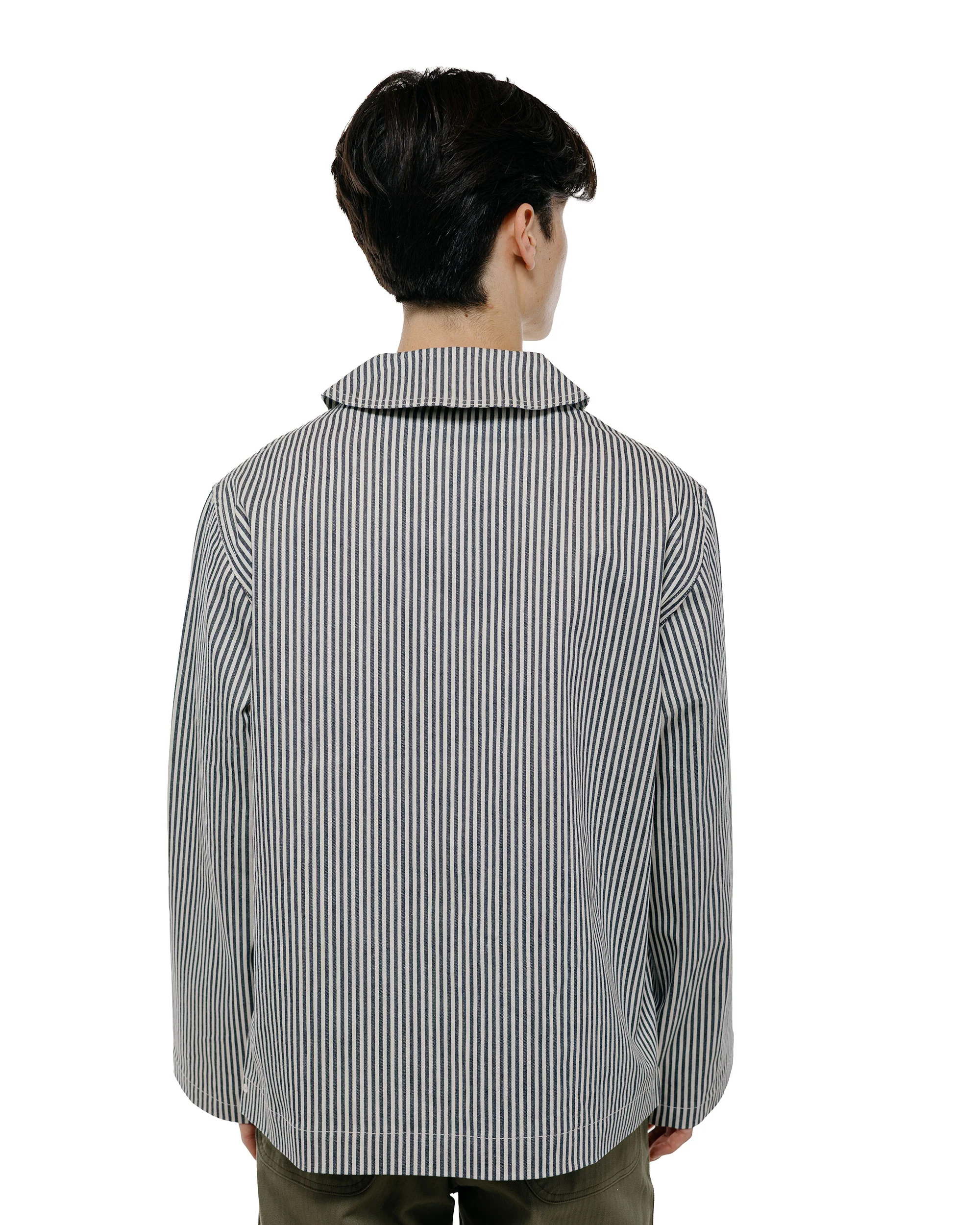 The Real McCoy's MJ26004 U.S. Navy Striped Dungaree Jumper White/Navy - Image 4