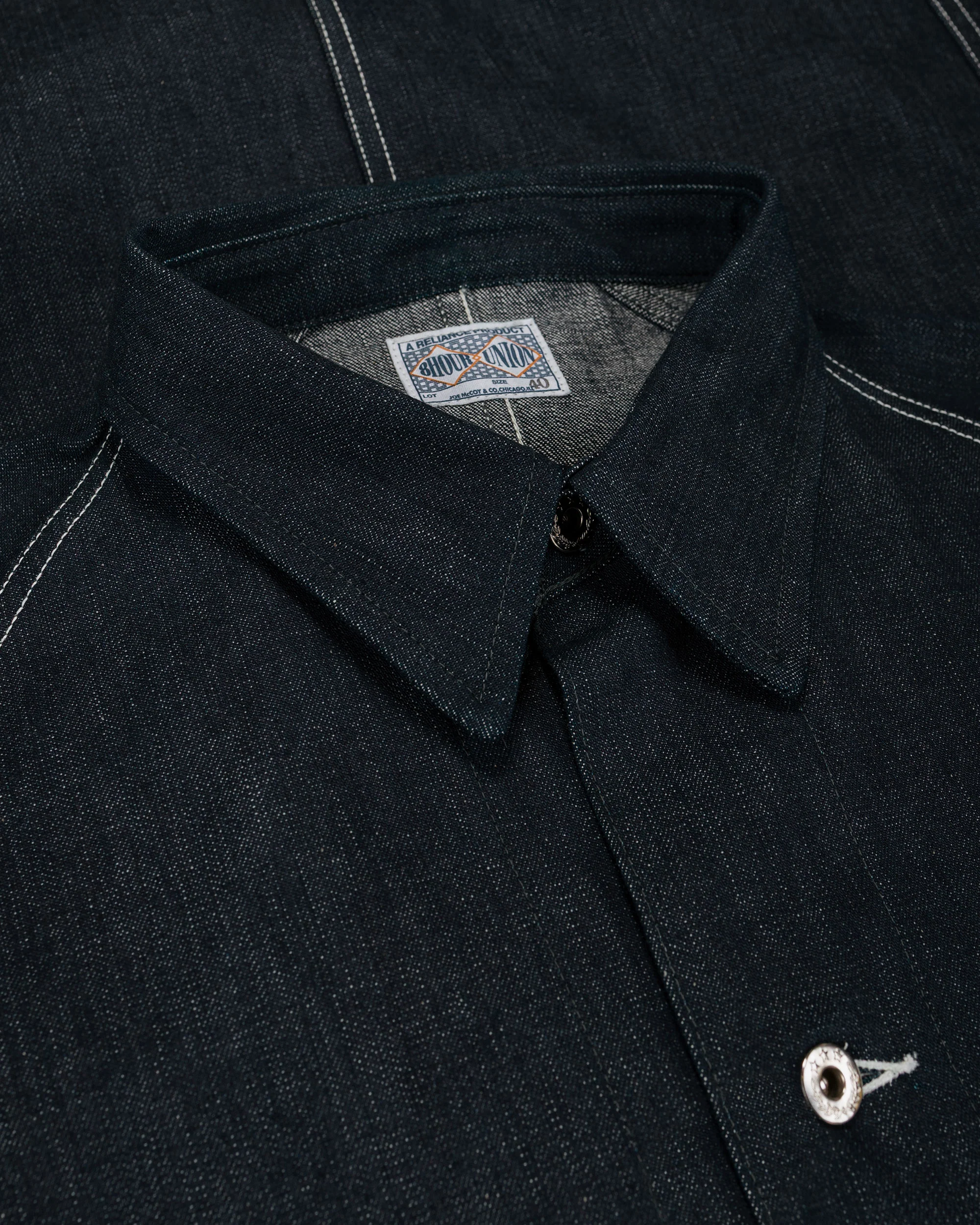 The Real McCoy's MJ26008 WWII Raglan Sleeve Denim Chore Coat Indigo - Image 5