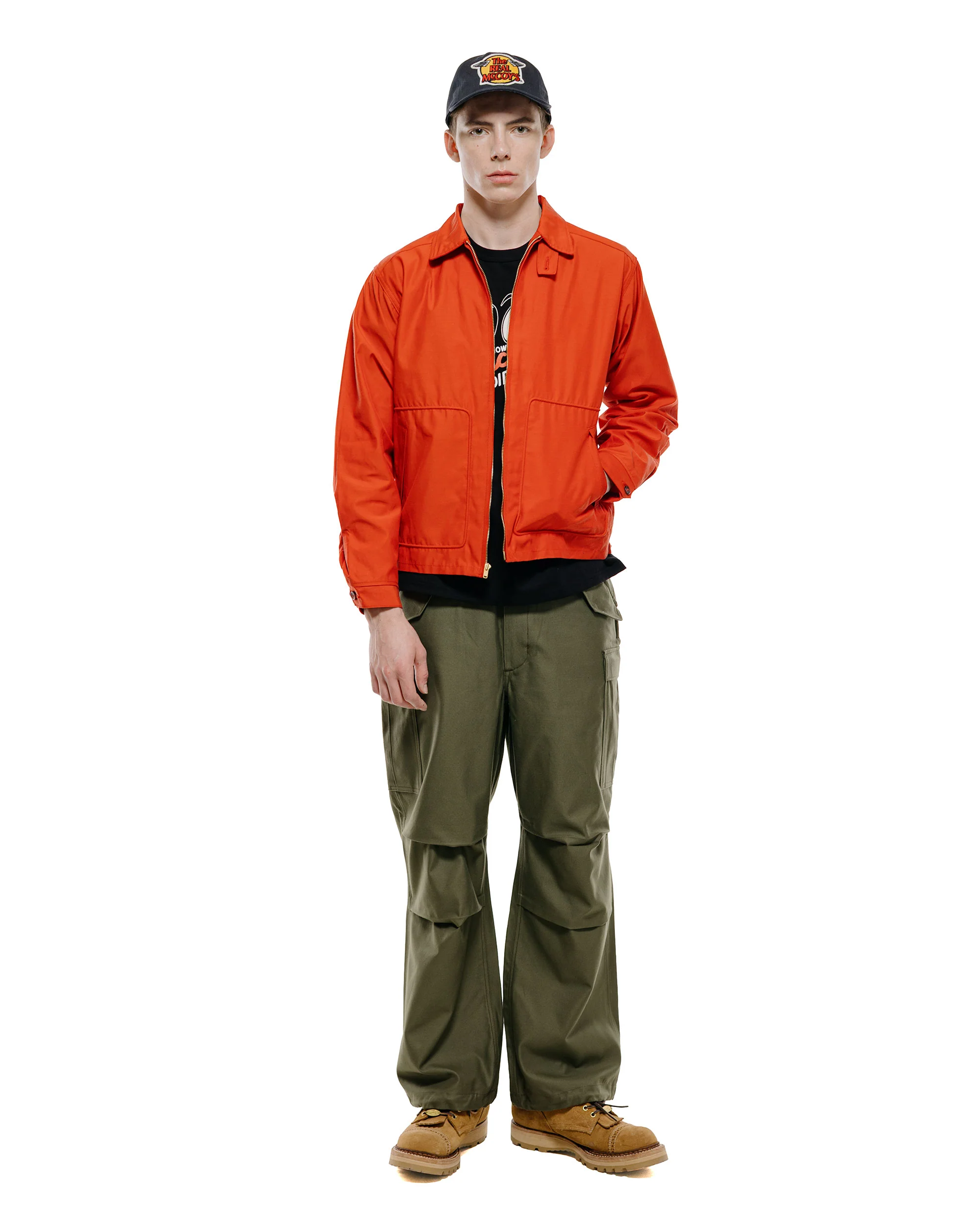 The Real McCoy's MJ26017 All-Weather Swing Jacket Red - Image 4