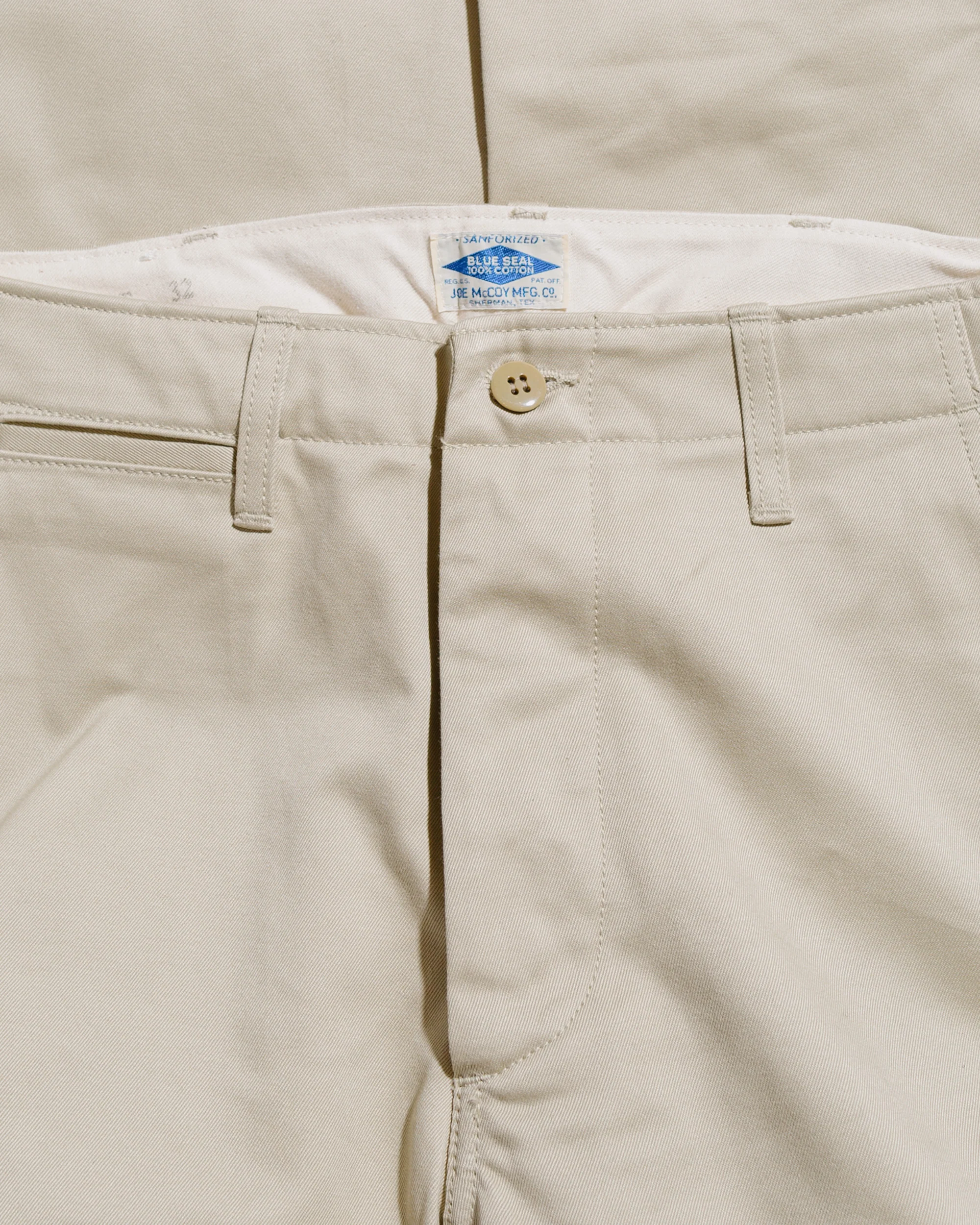 The Real McCoy's MP19010 Blue Seal Chino Trousers Beige - Image 5