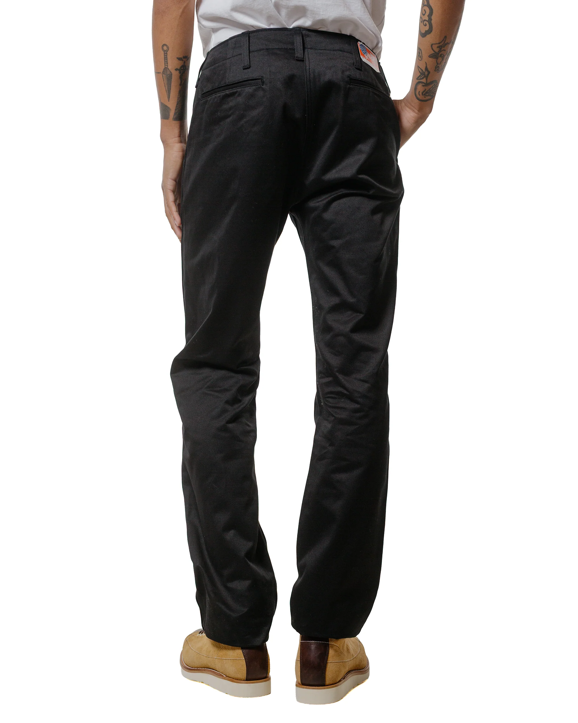 The Real McCoy's MP19010 Blue Seal Chino Trousers Black - Image 3